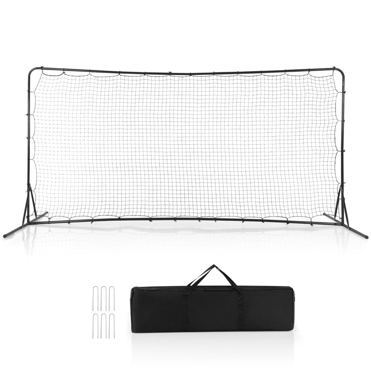 Portable Soccer Rebounder Net with Carry Bag, Sturdy Metal Frame