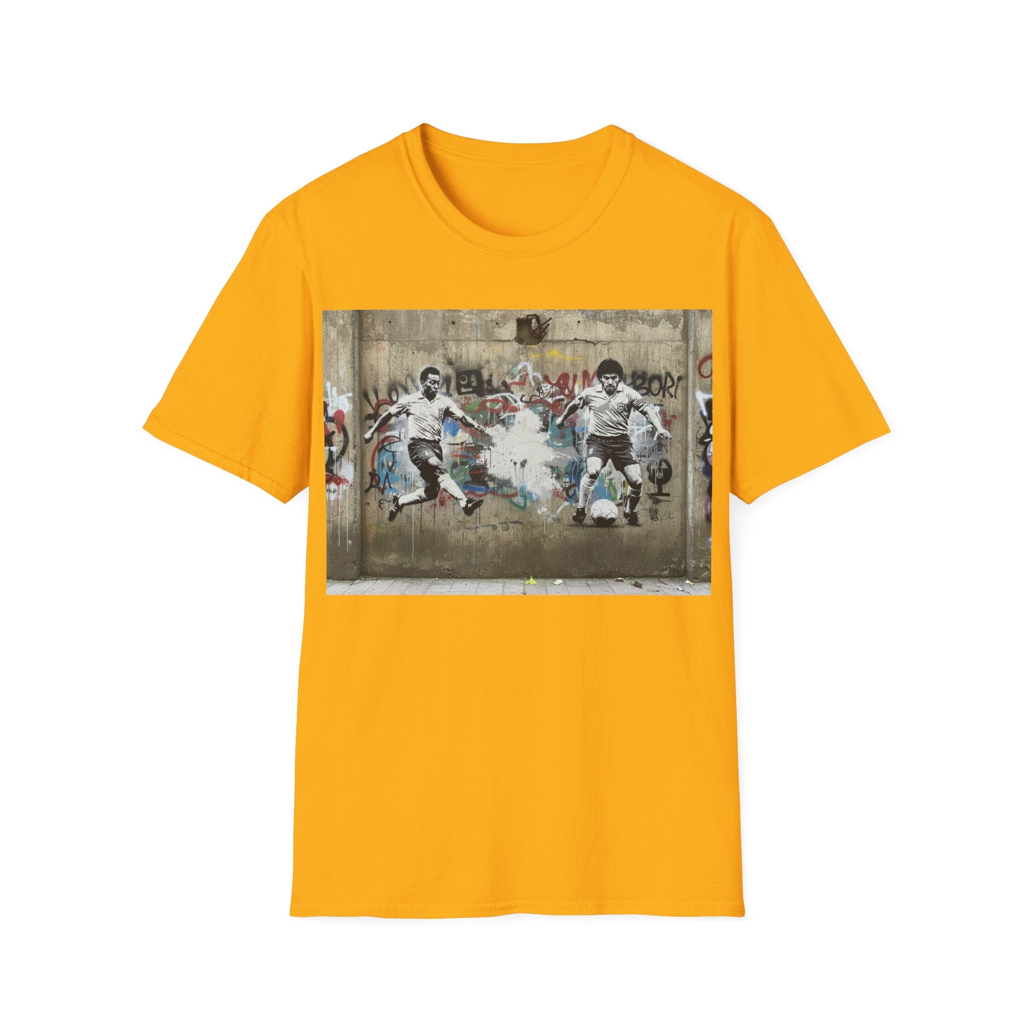 Pele vs Maradona — Urban Graffiti Football Players T-Shirt