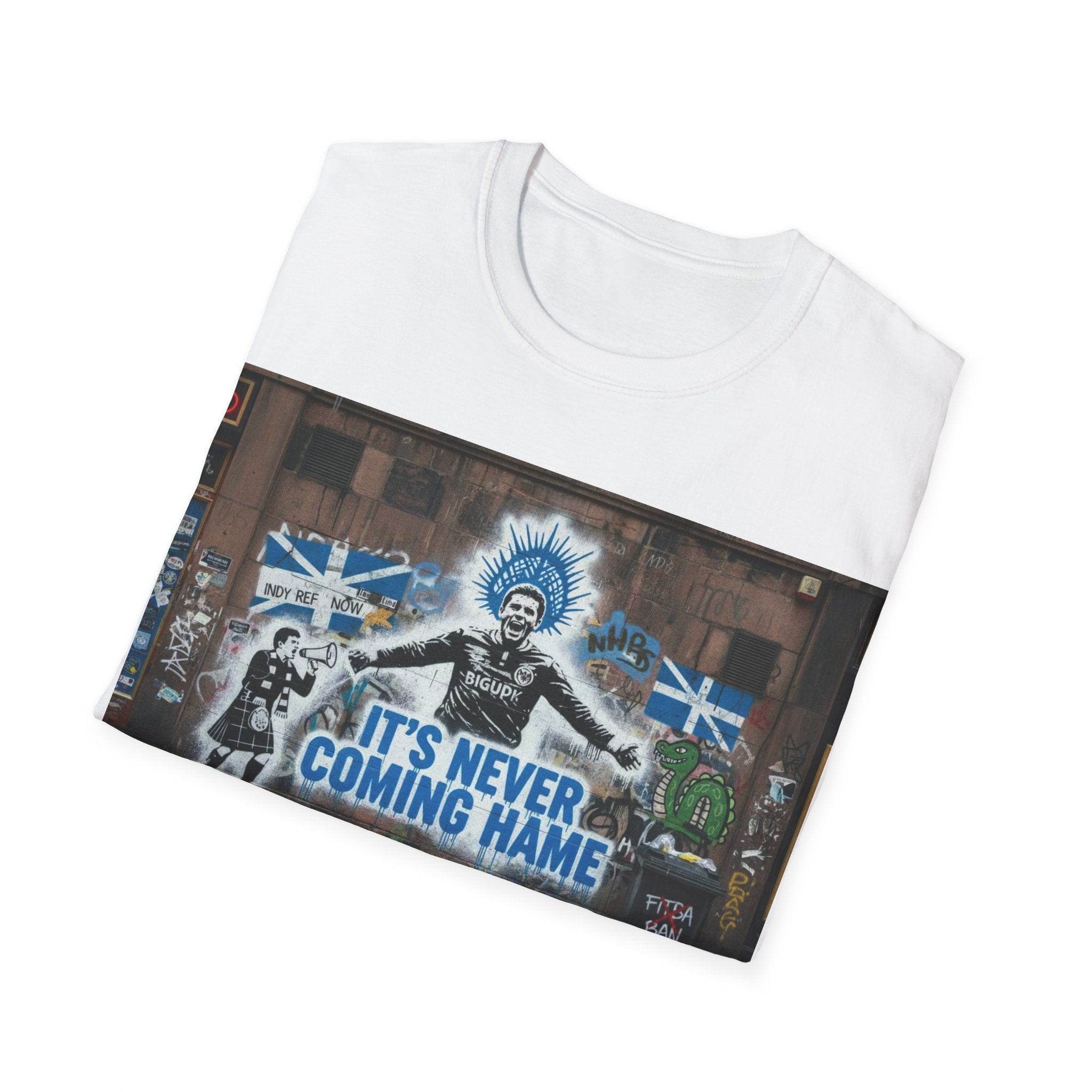 T-Shirt — 'It's Never Coming Home' Street Art Football Fan Tee