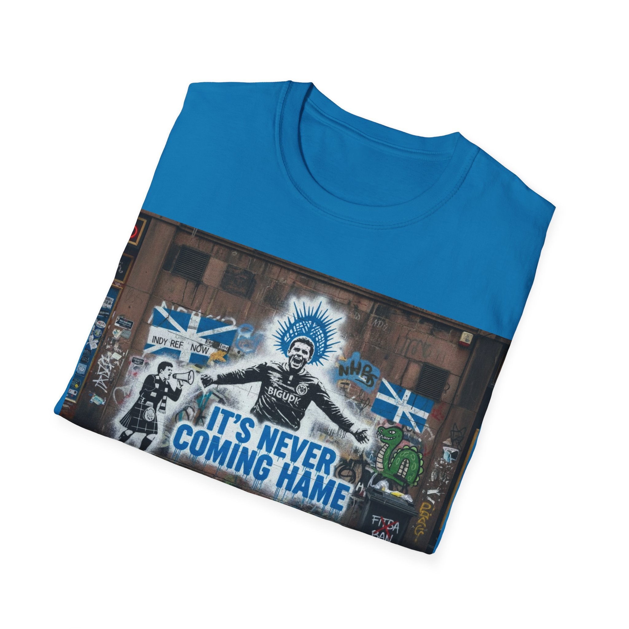 T-Shirt — 'It's Never Coming Home' Street Art Football Fan Tee