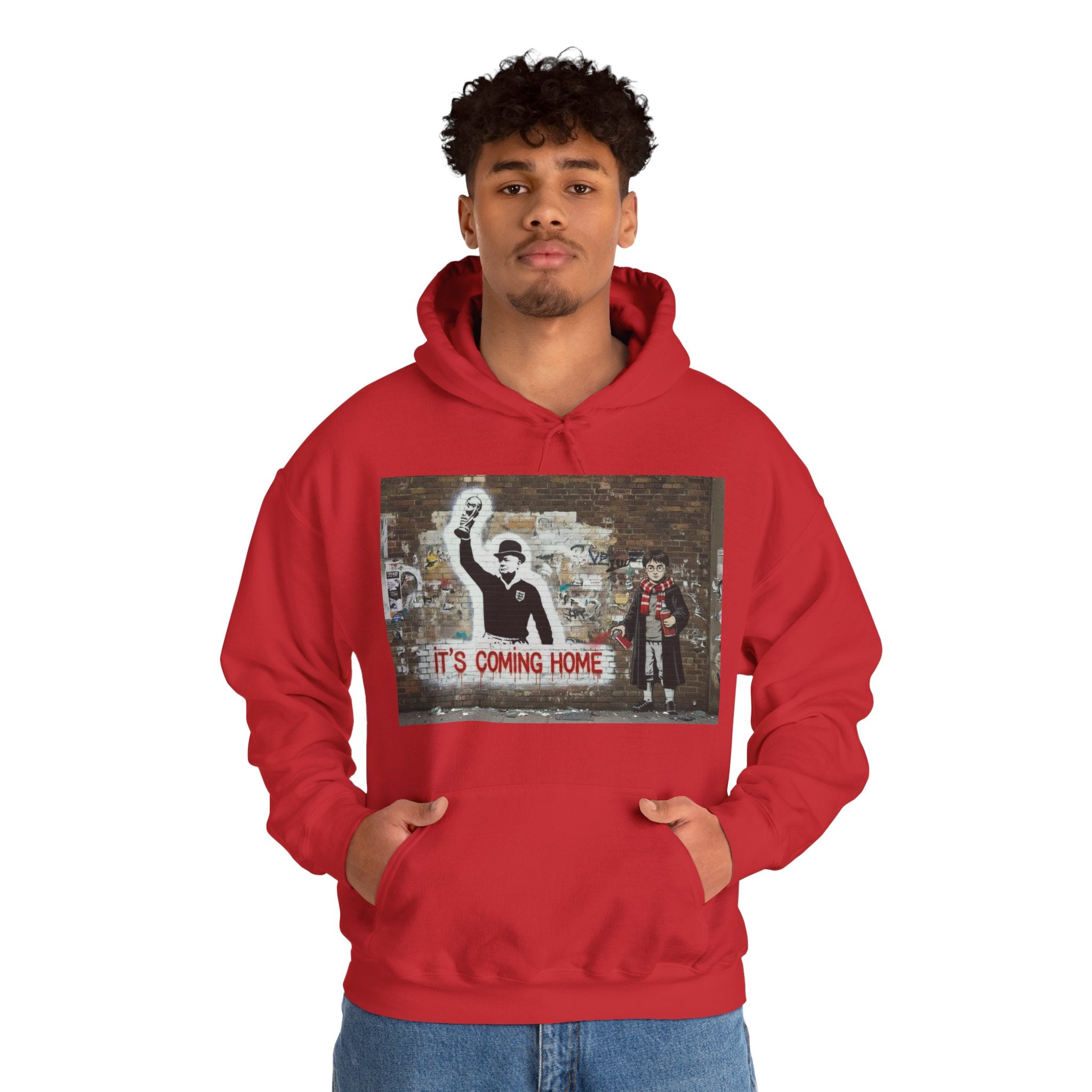 "It's Coming Home" Graphic Hoodie – Street Art Football Sweatshirt