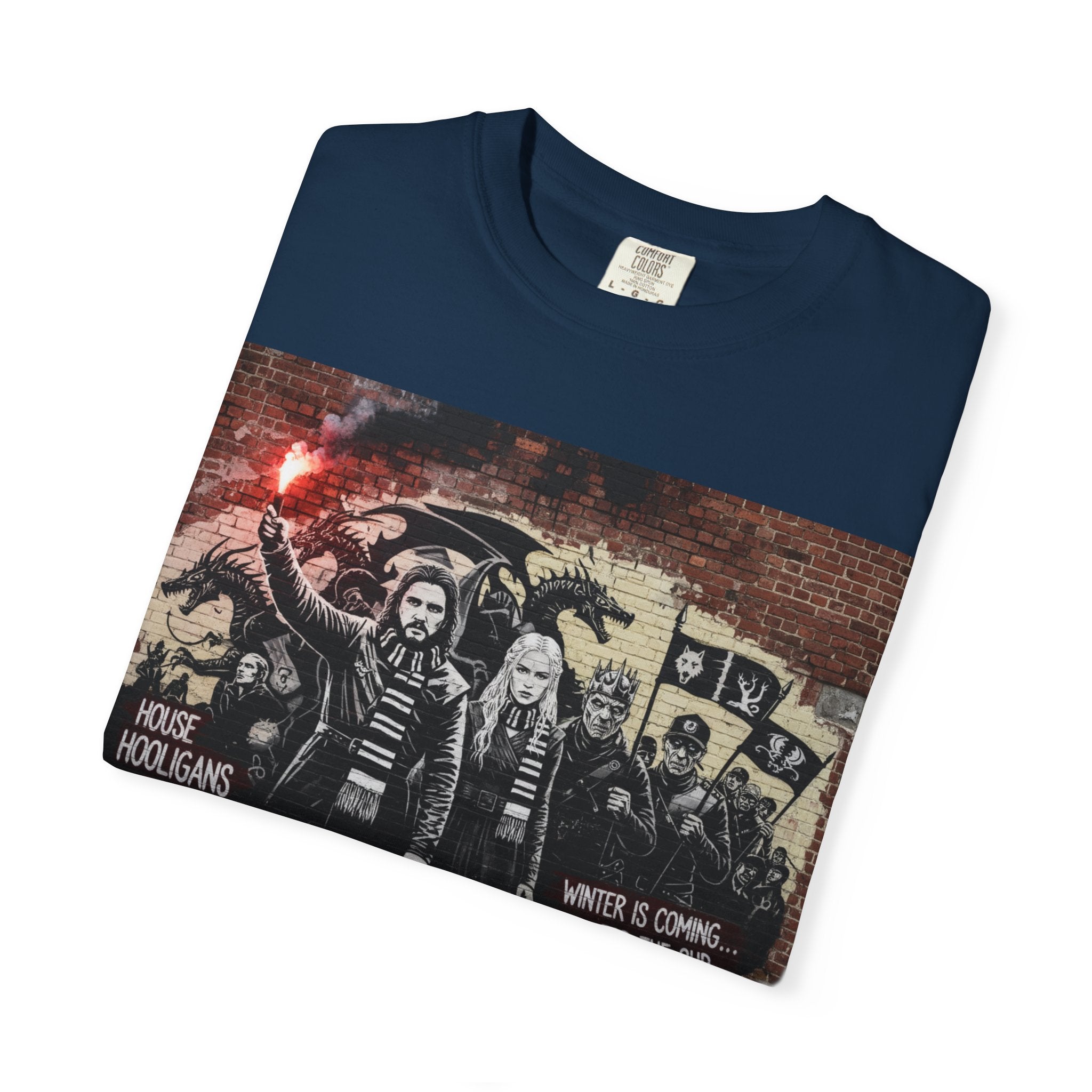 T-Shirt — Protest Graffiti Band Tee with 'Noise Is Coming For The Oi' Design