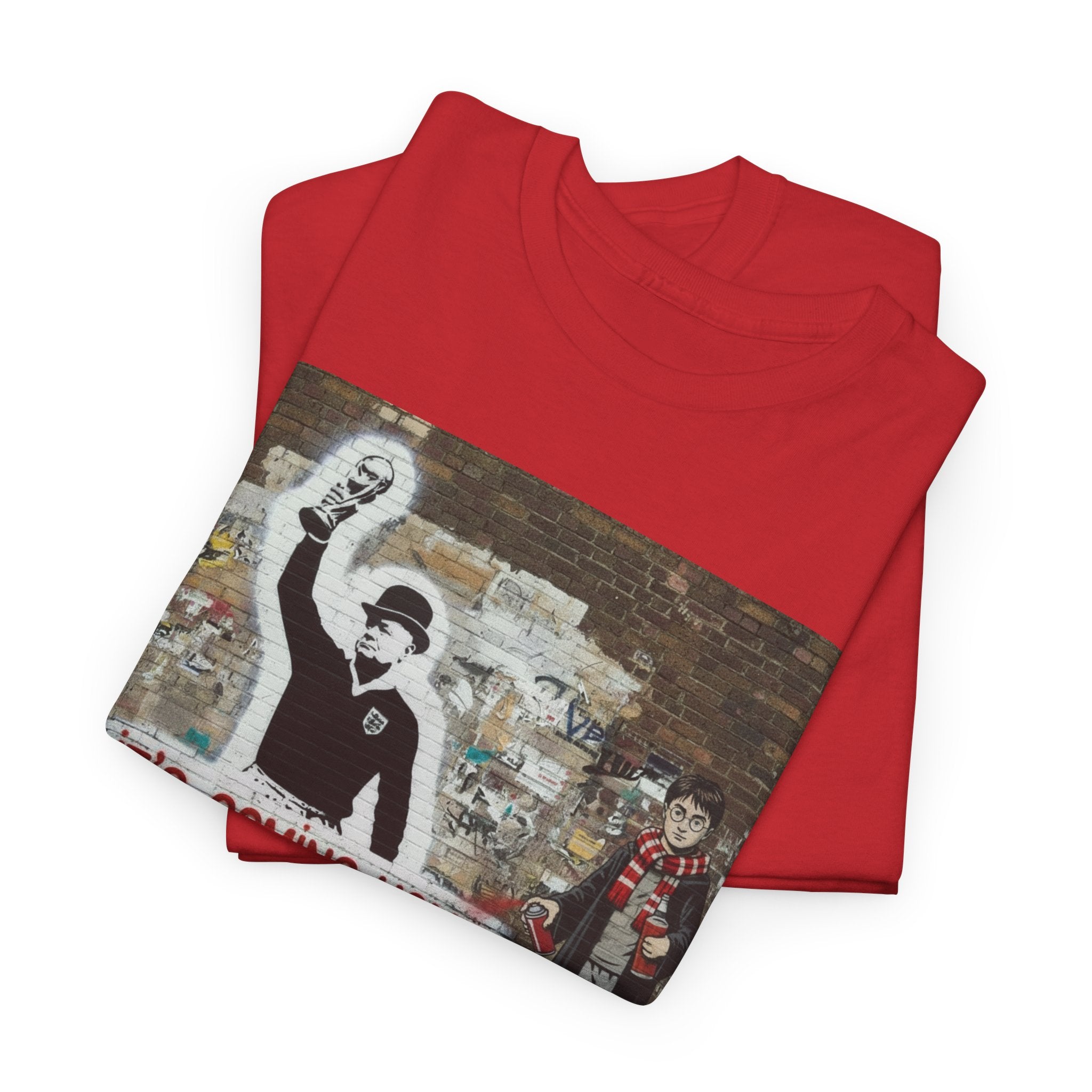 'It's Coming Home' Street Art Football Fan Tee