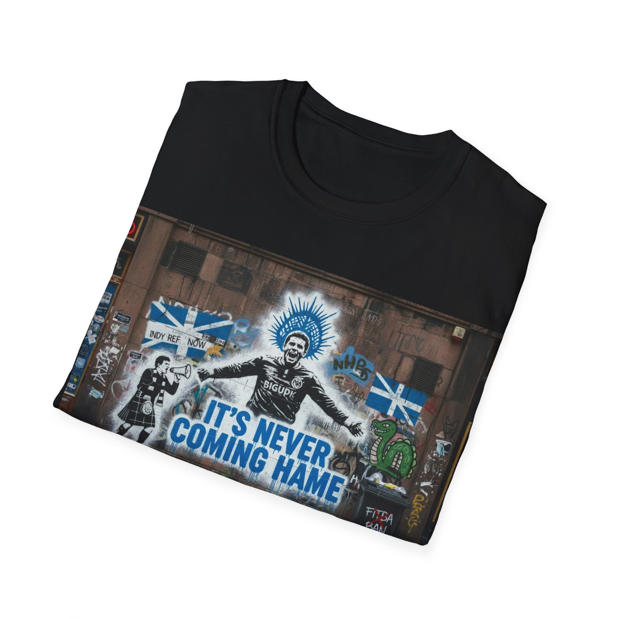T-Shirt — 'It's Never Coming Home' Street Art Football Fan Tee