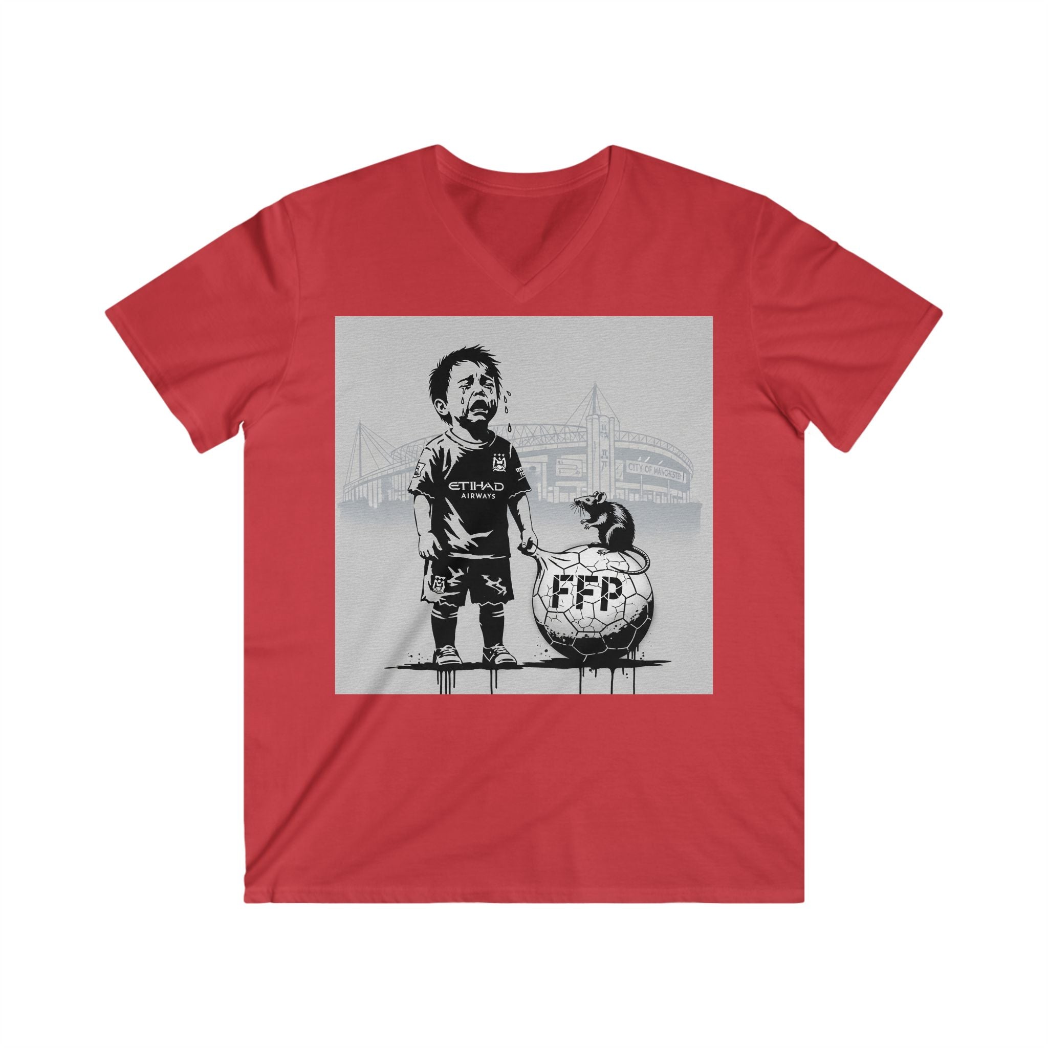 Soccer Kid Graphic Tee – 'FFP' Ball Design V‑Neck