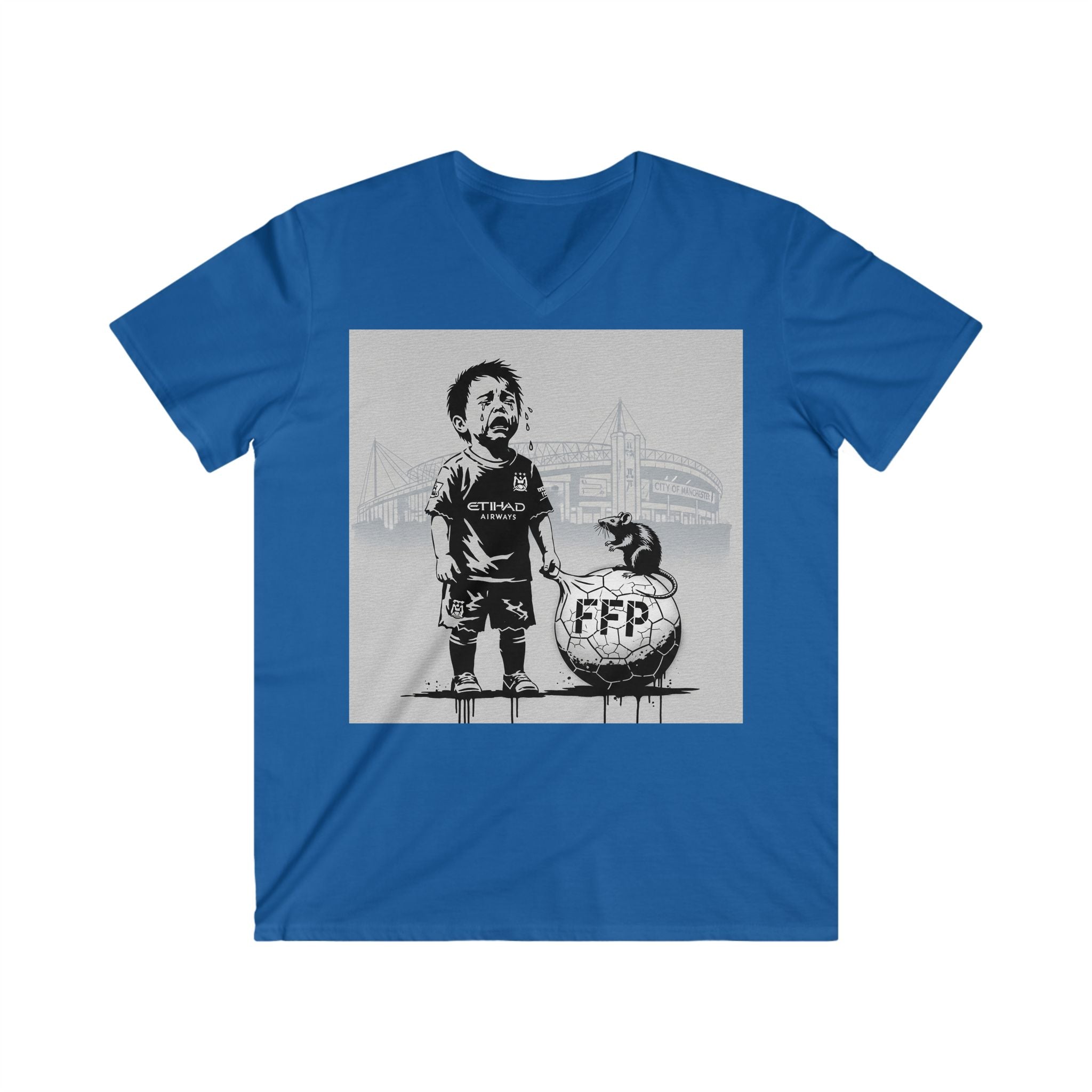 Soccer Kid Graphic Tee – 'FFP' Ball Design V‑Neck