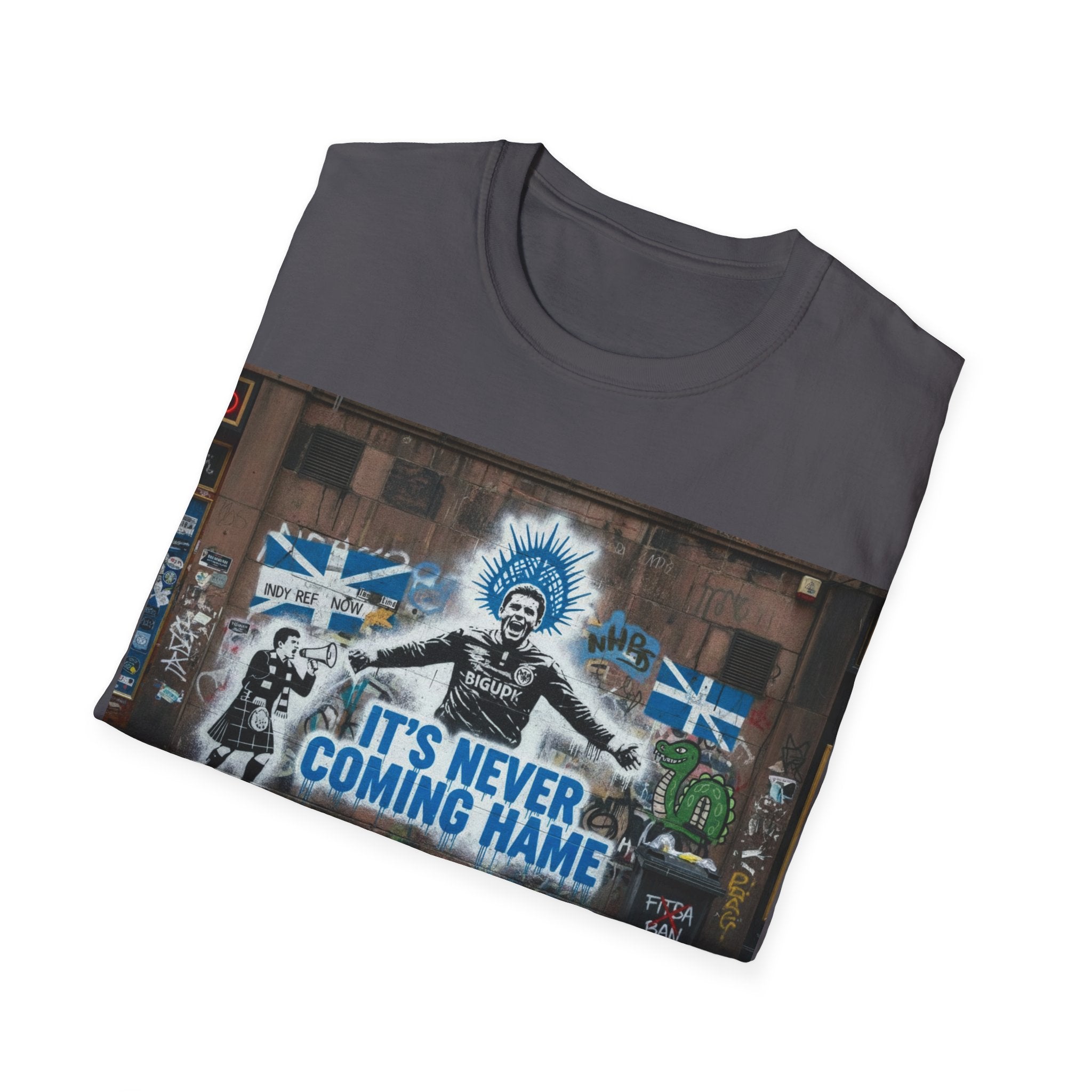 T-Shirt — 'It's Never Coming Home' Street Art Football Fan Tee