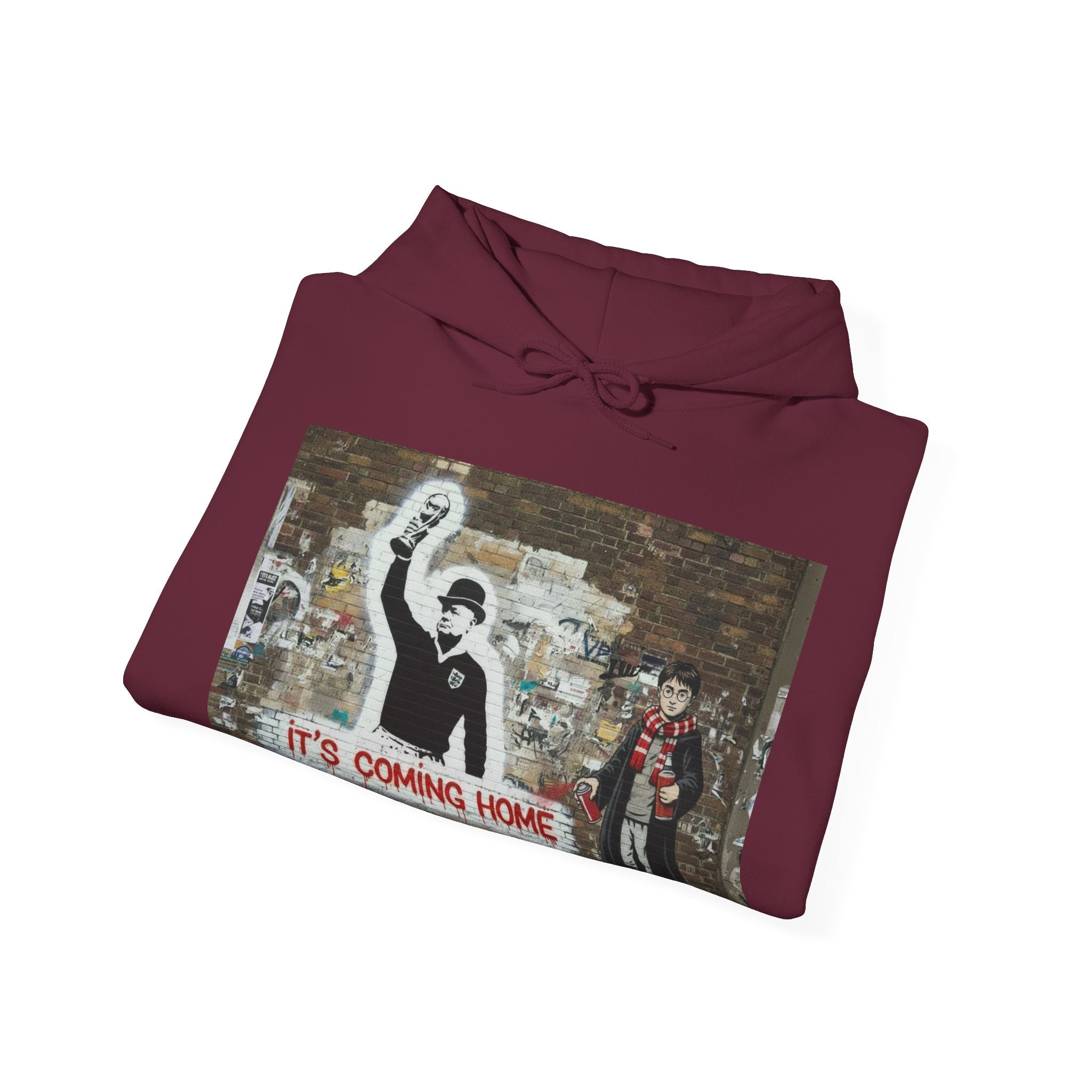 "It's Coming Home" Graphic Hoodie – Street Art Football Sweatshirt