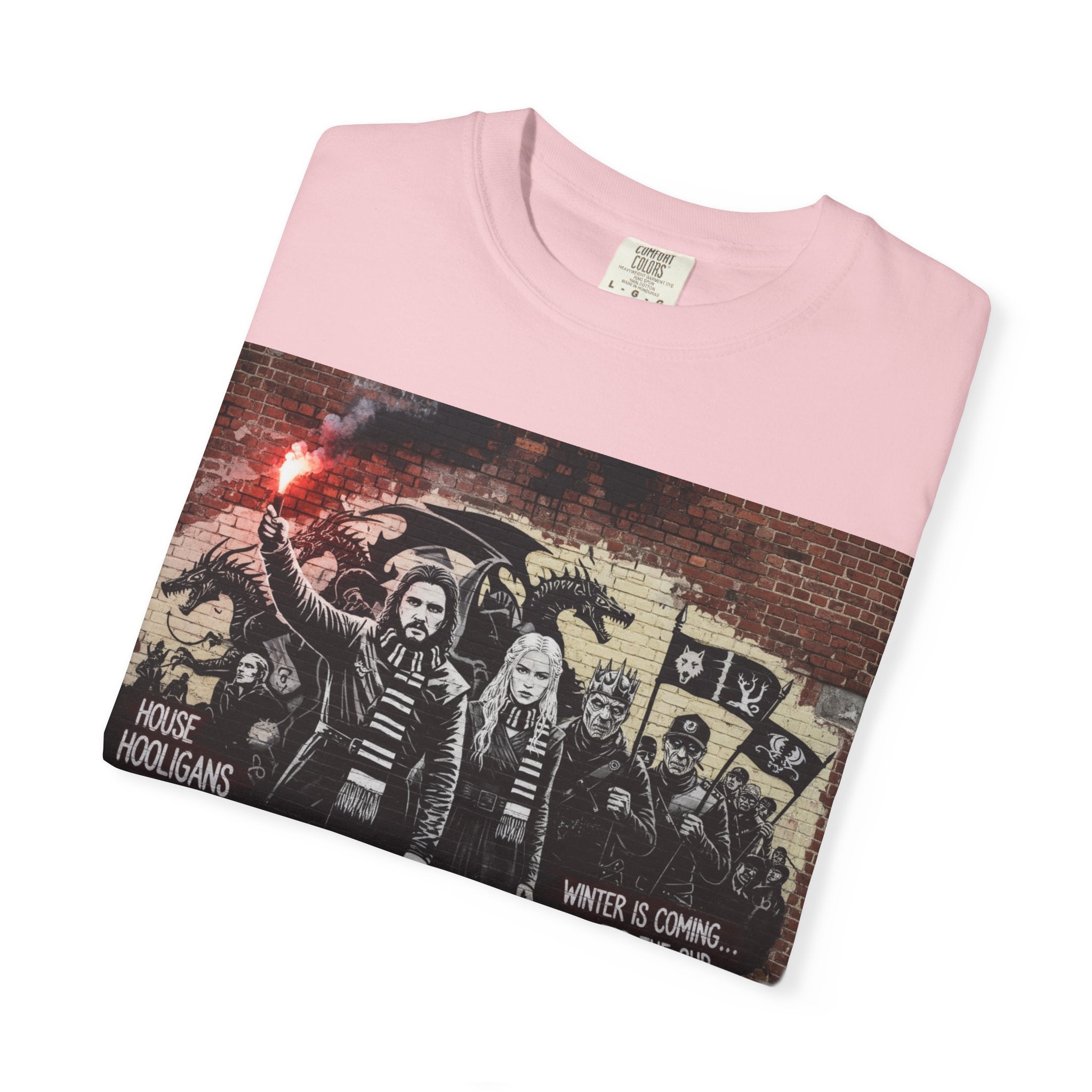 T-Shirt — Protest Graffiti Band Tee with 'Noise Is Coming For The Oi' Design