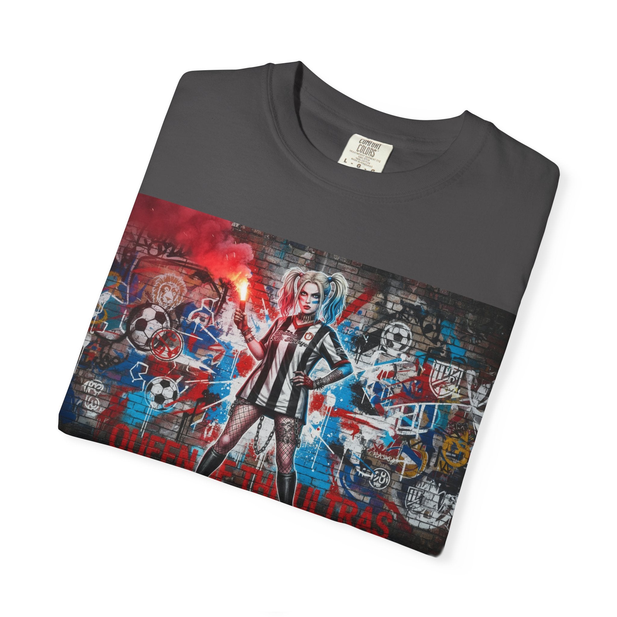 Soccer Ultras Graffiti T-Shirt — 'Queens of the Ultras' Fan Tee