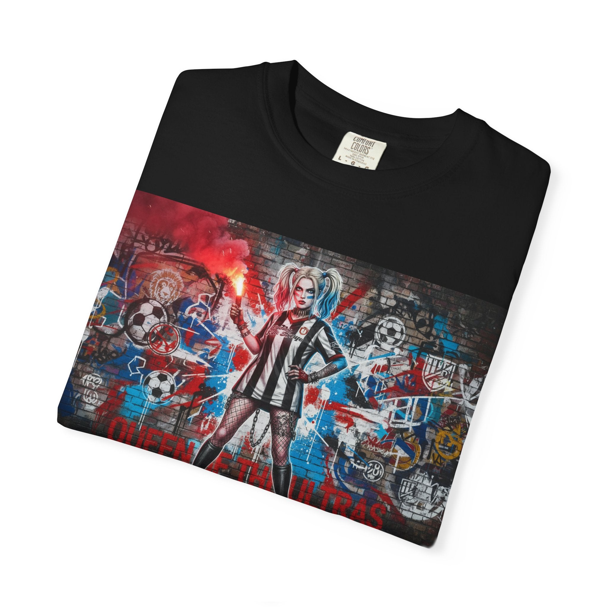 Soccer Ultras Graffiti T-Shirt — 'Queens of the Ultras' Fan Tee