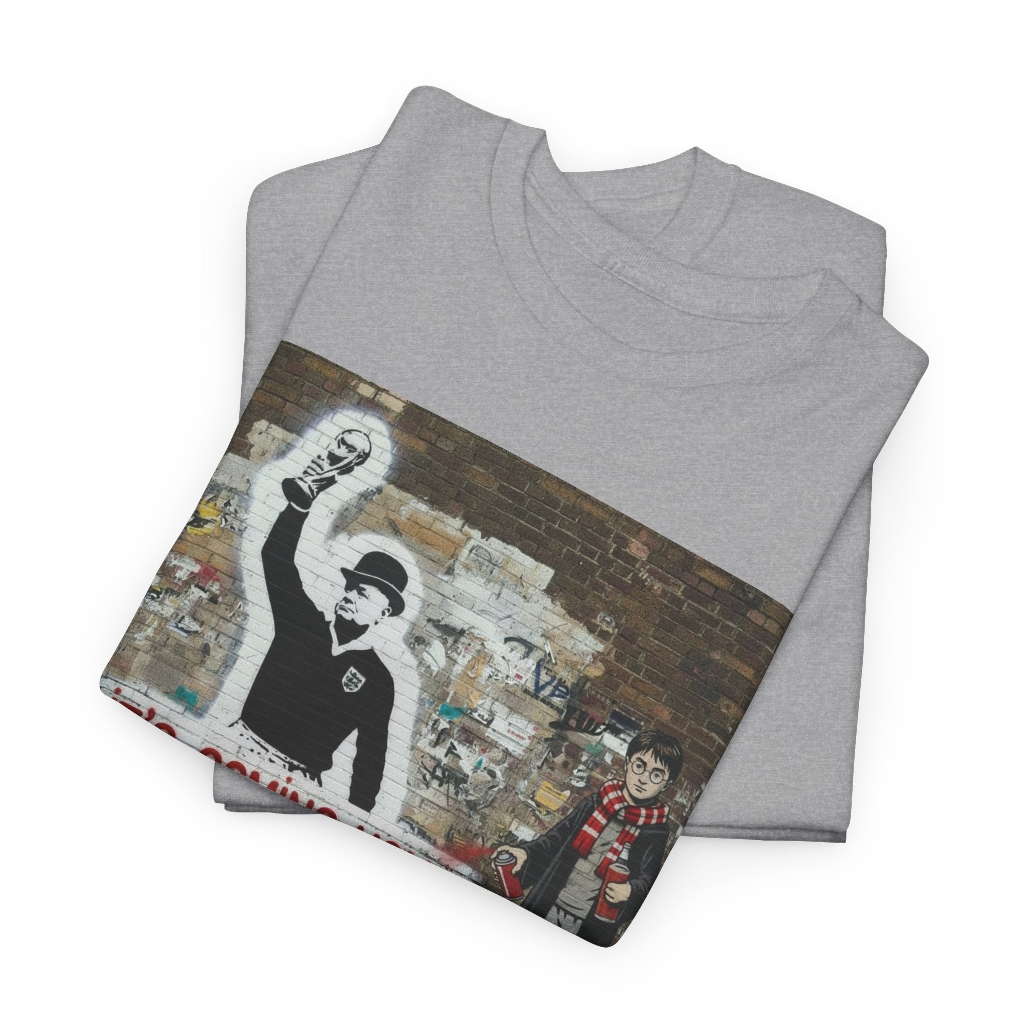 'It's Coming Home' Street Art Football Fan Tee