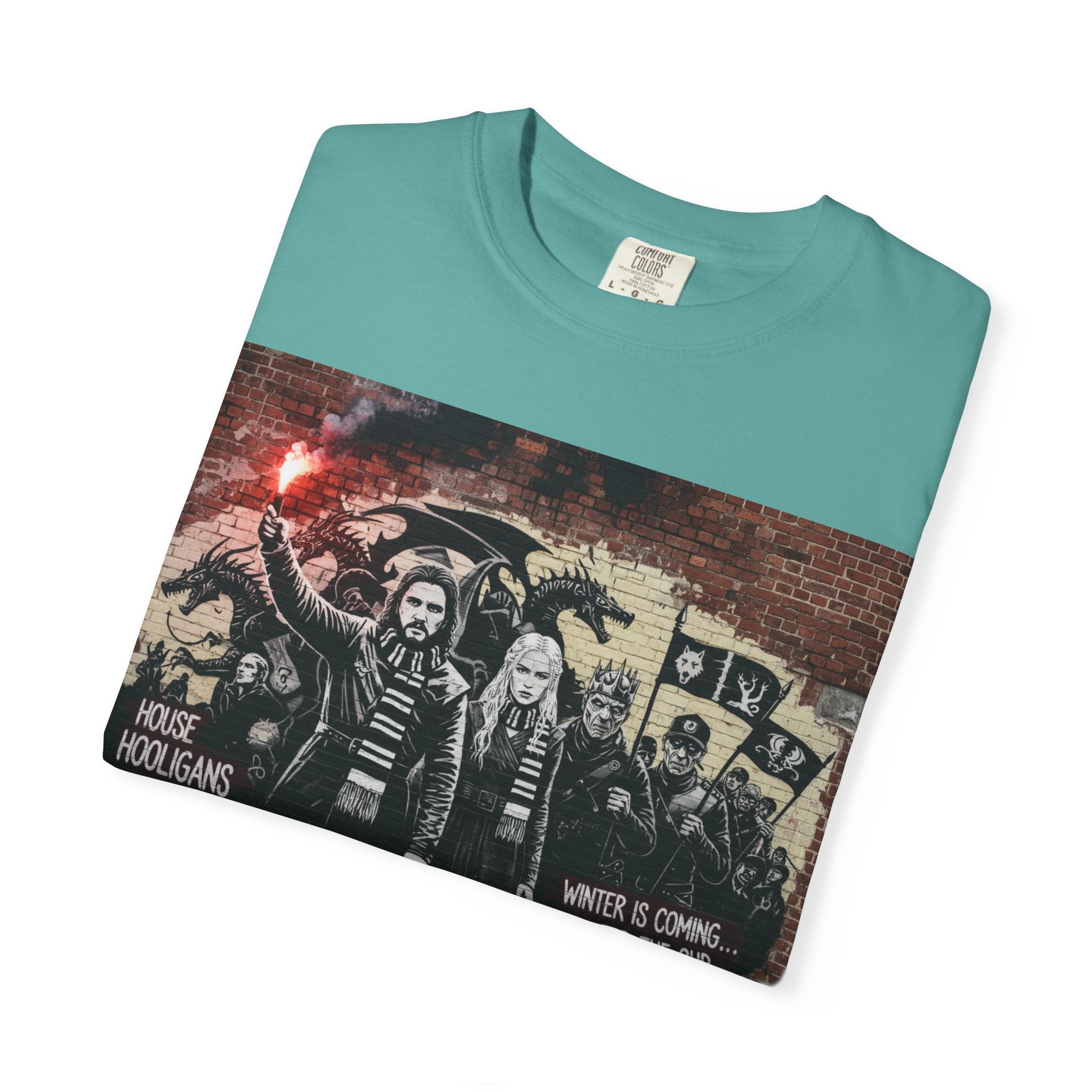 T-Shirt — Protest Graffiti Band Tee with 'Noise Is Coming For The Oi' Design