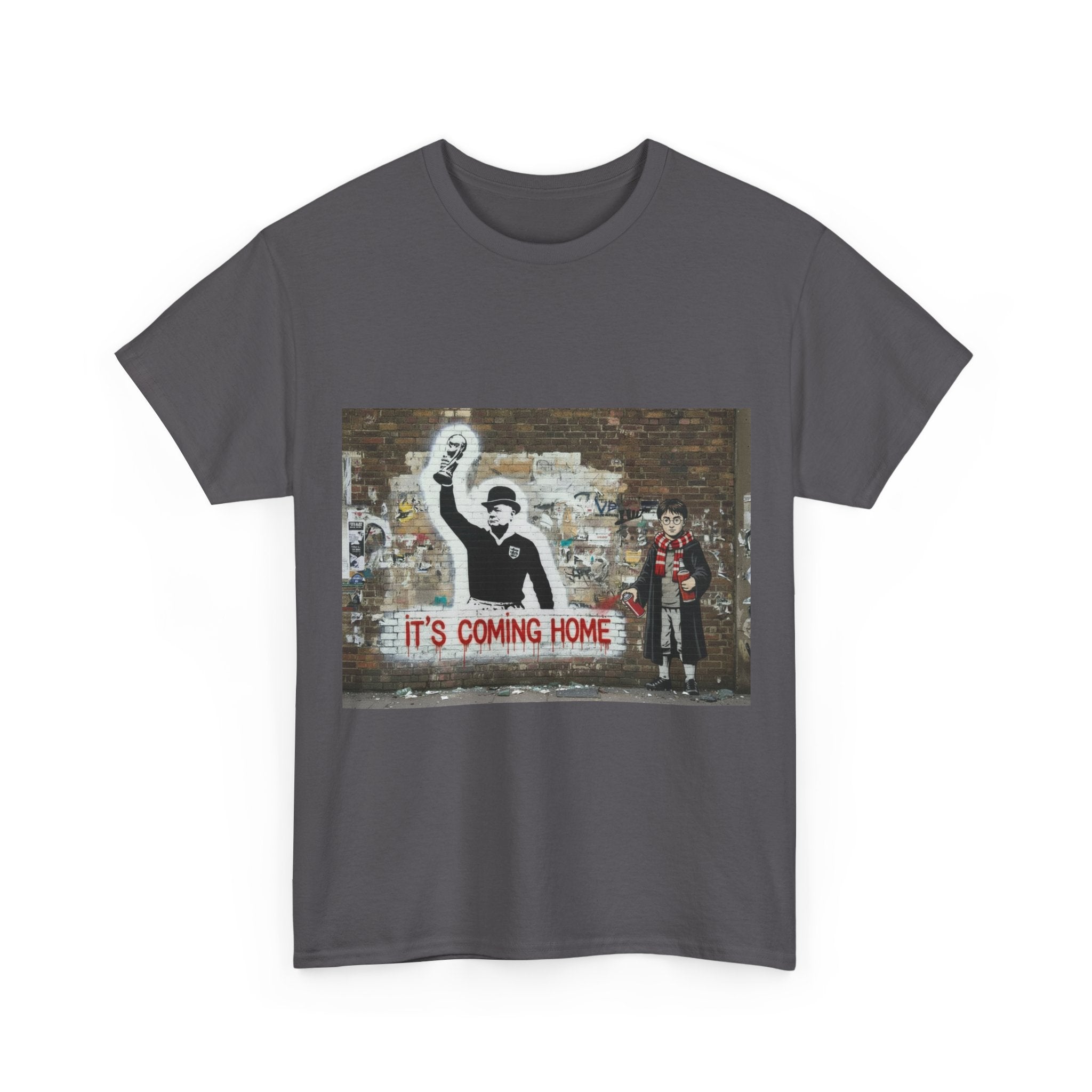 'It's Coming Home' Street Art Football Fan Tee