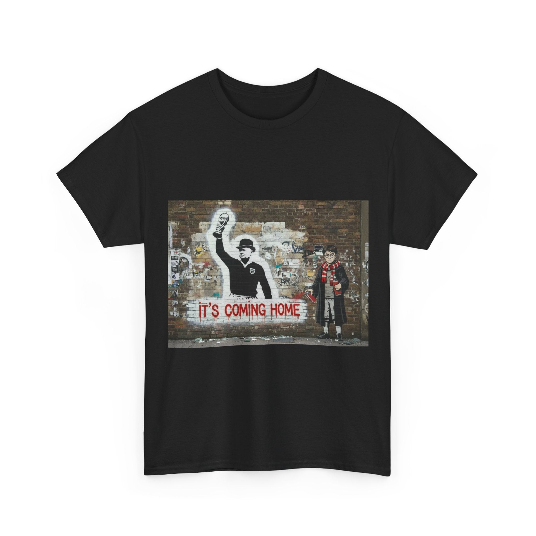'It's Coming Home' Street Art Football Fan Tee