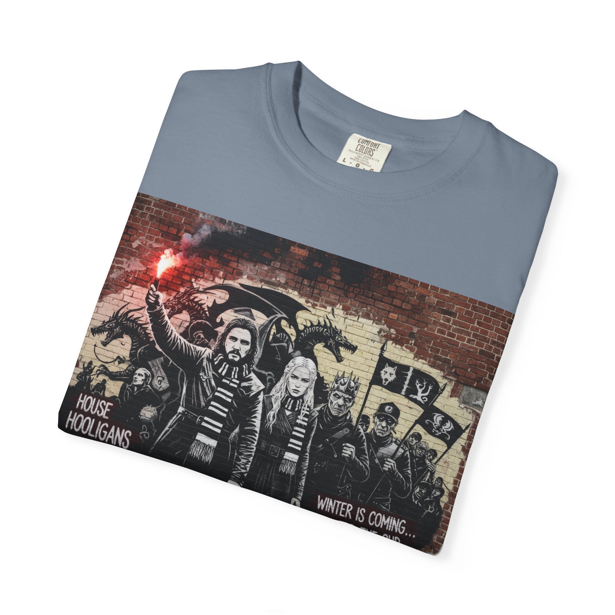 T-Shirt — Protest Graffiti Band Tee with 'Noise Is Coming For The Oi' Design