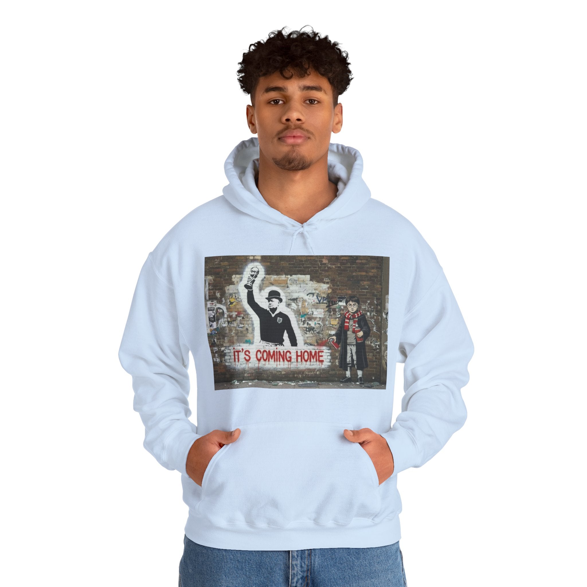 "It's Coming Home" Graphic Hoodie – Street Art Football Sweatshirt