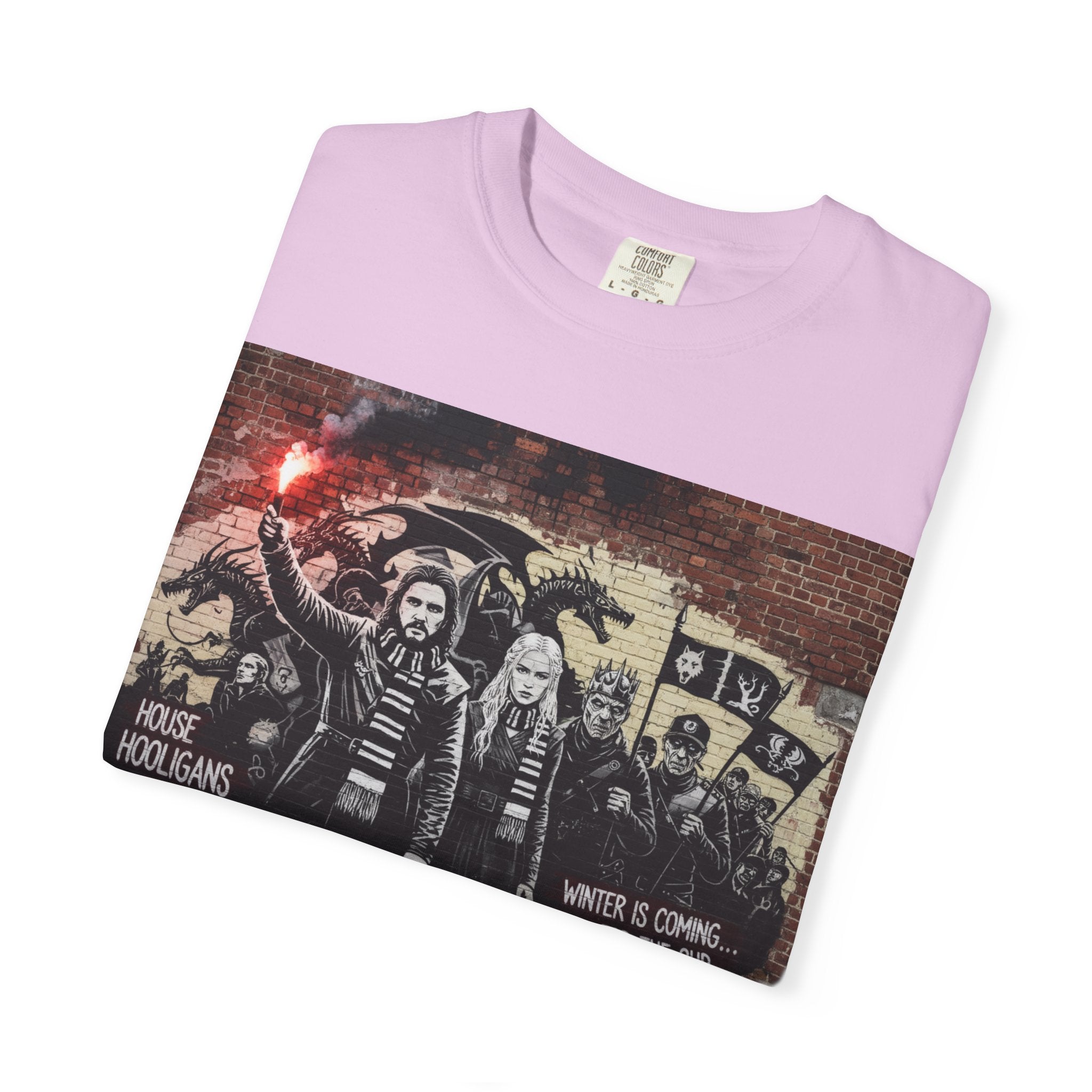 T-Shirt — Protest Graffiti Band Tee with 'Noise Is Coming For The Oi' Design