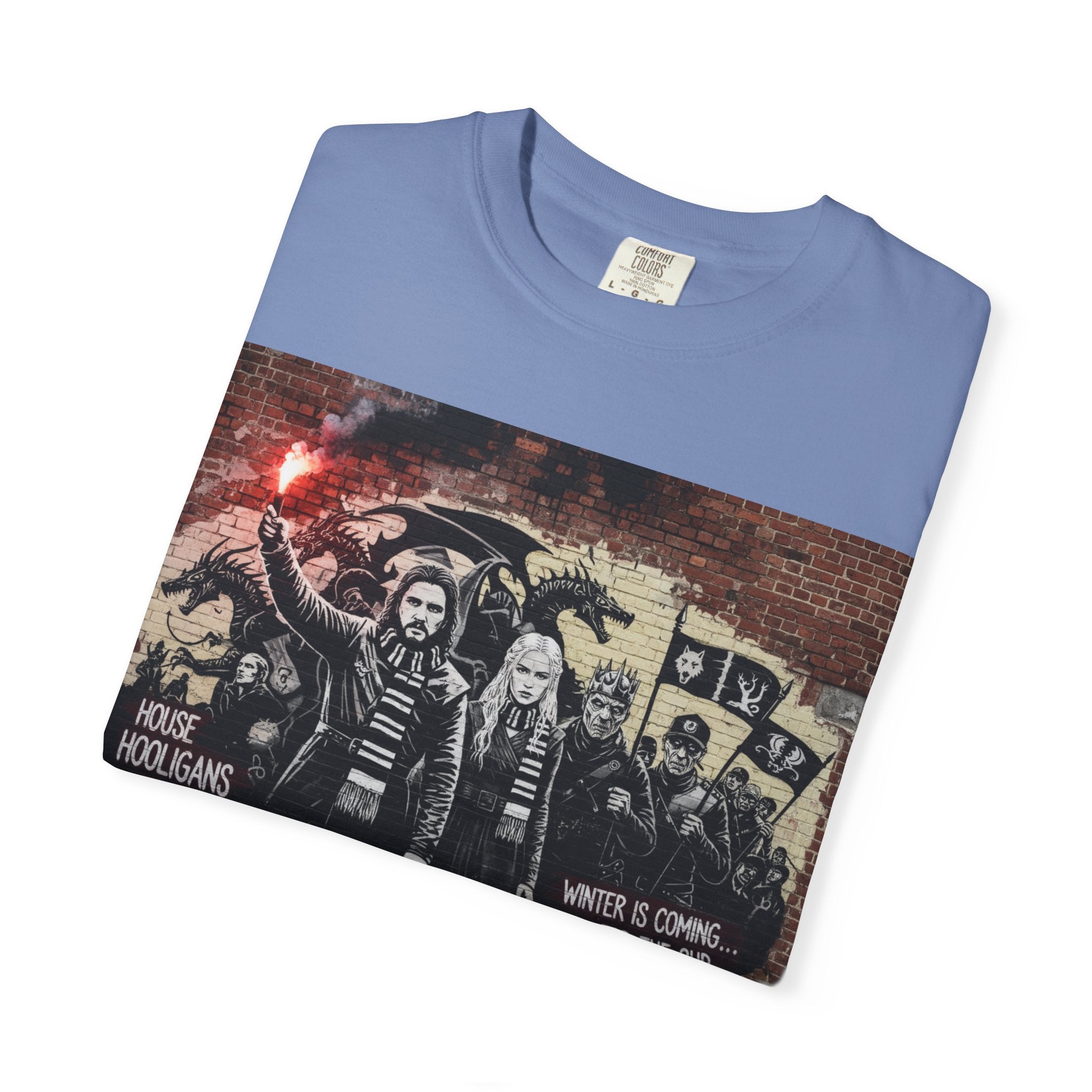 T-Shirt — Protest Graffiti Band Tee with 'Noise Is Coming For The Oi' Design