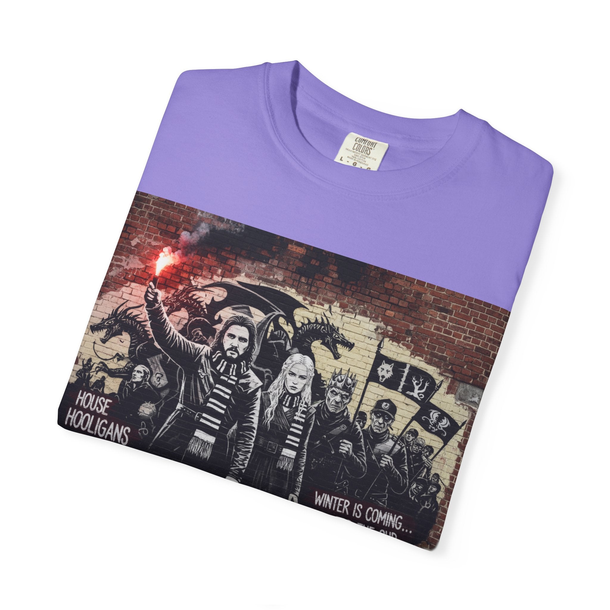 T-Shirt — Protest Graffiti Band Tee with 'Noise Is Coming For The Oi' Design