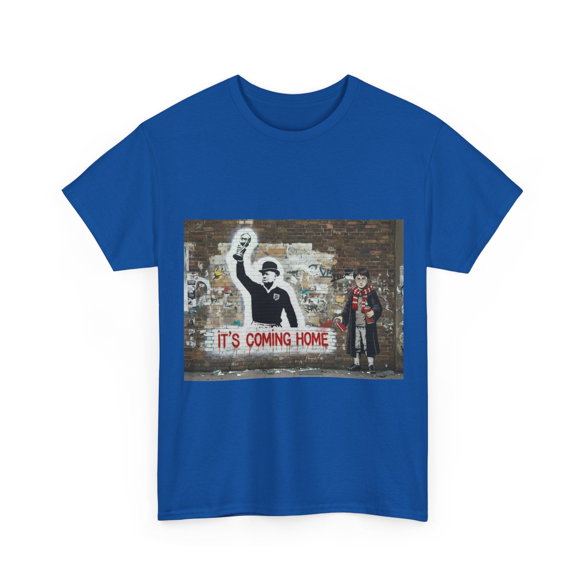 'It's Coming Home' Street Art Football Fan Tee