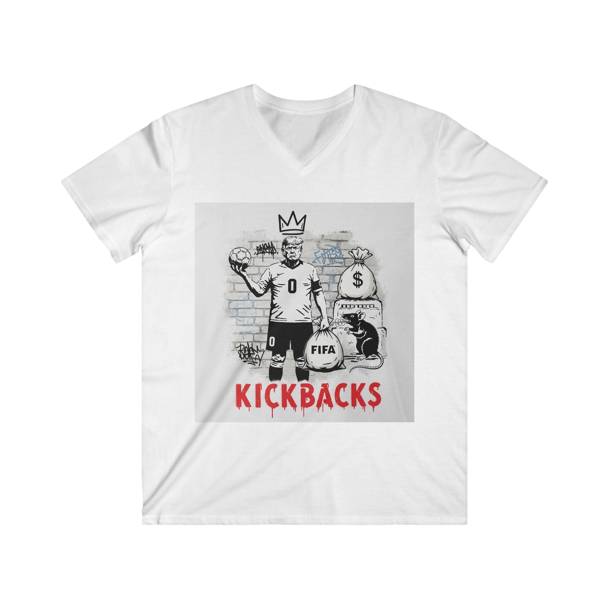 Kickbacks Band Graphic Tee —V-Neck Shirt