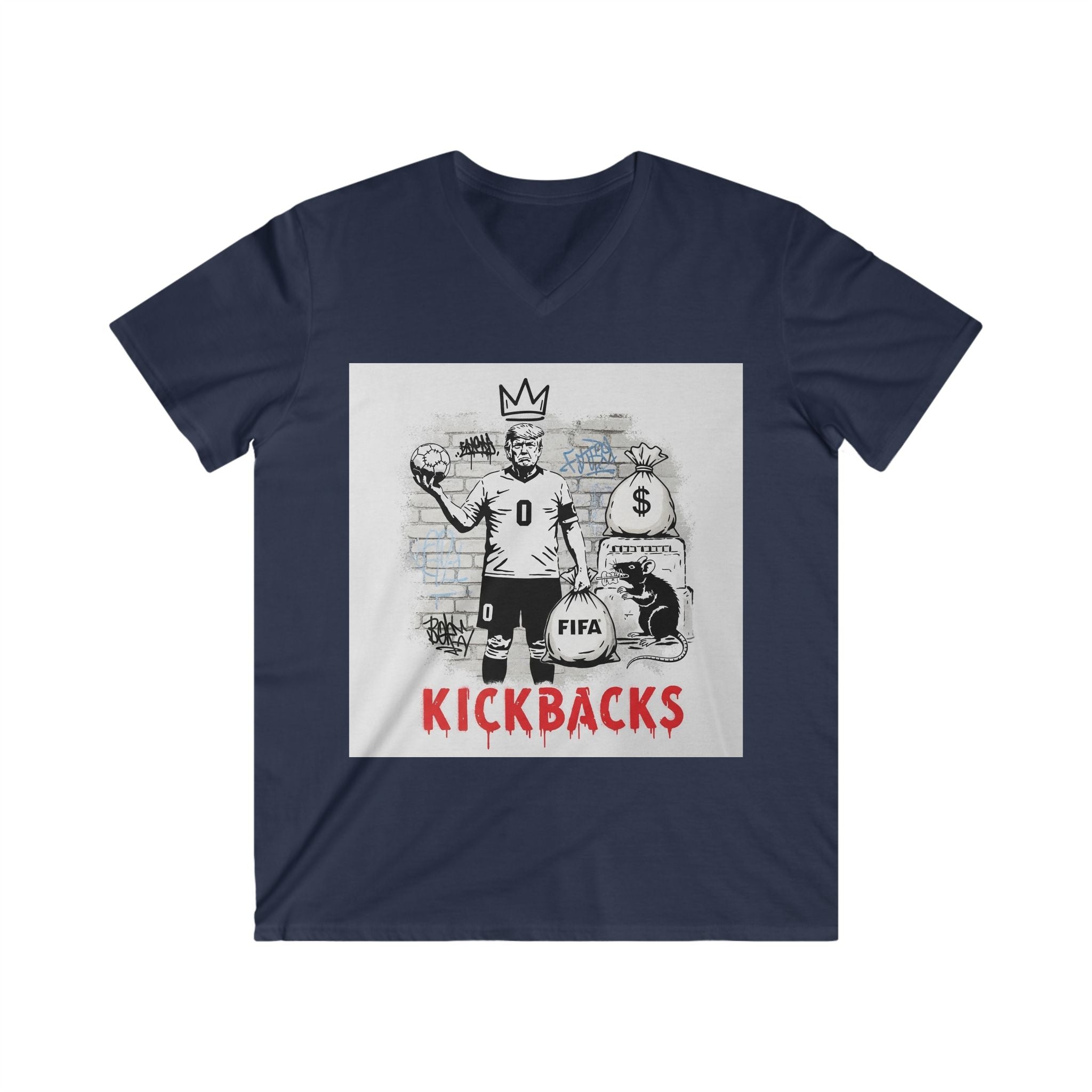 Kickbacks Band Graphic Tee —V-Neck Shirt