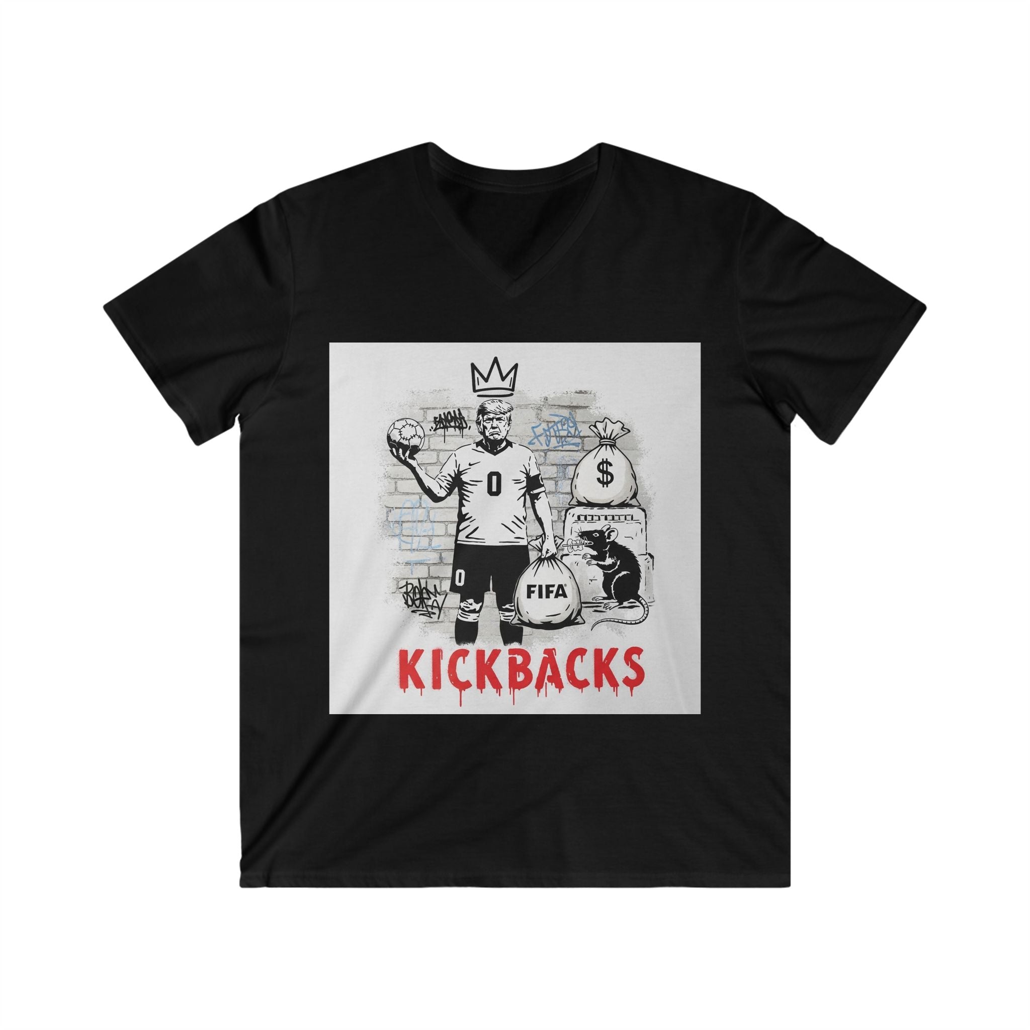 Kickbacks Band Graphic Tee —V-Neck Shirt