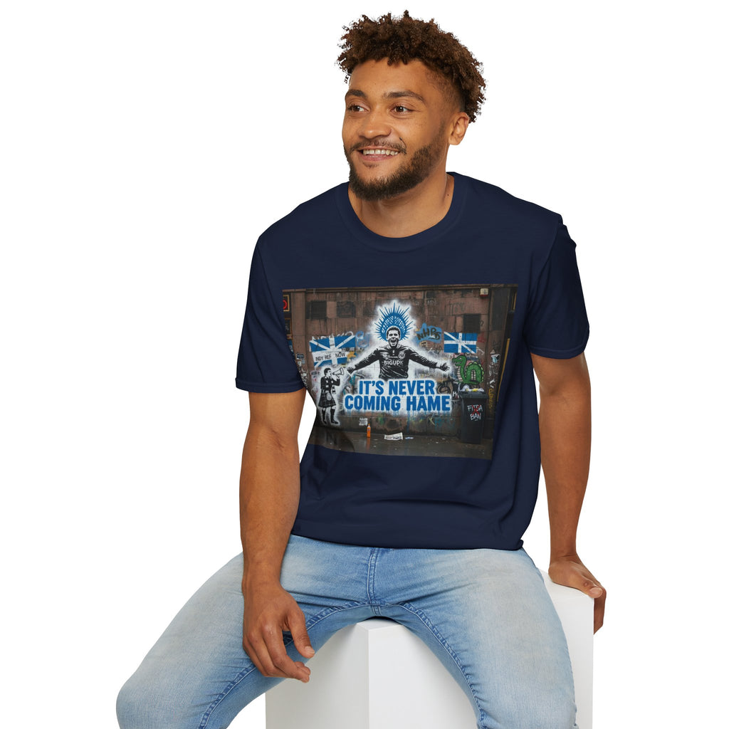 'It's Never Coming Home' Street Art Football Fan Tee - Mock England