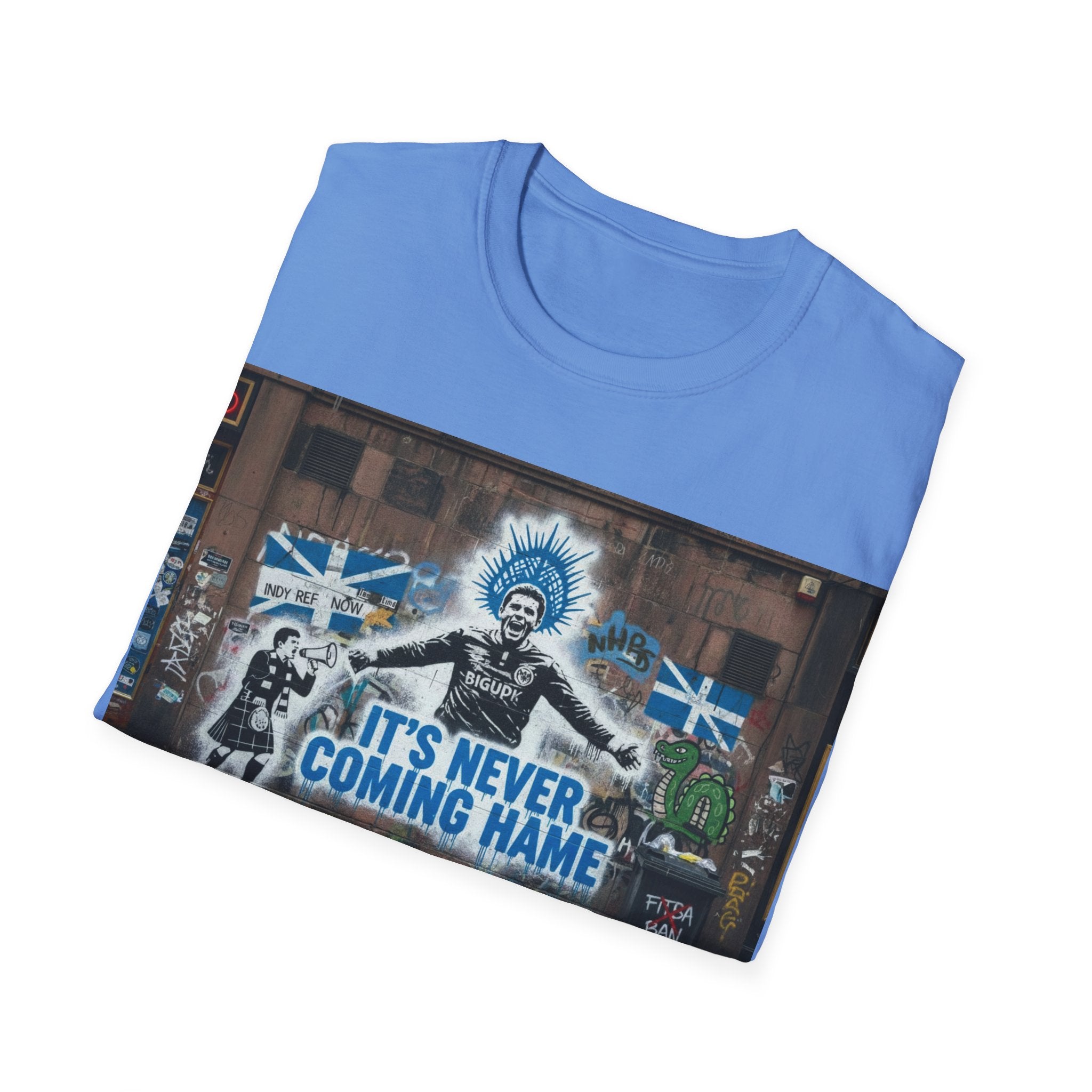 T-Shirt — 'It's Never Coming Home' Street Art Football Fan Tee