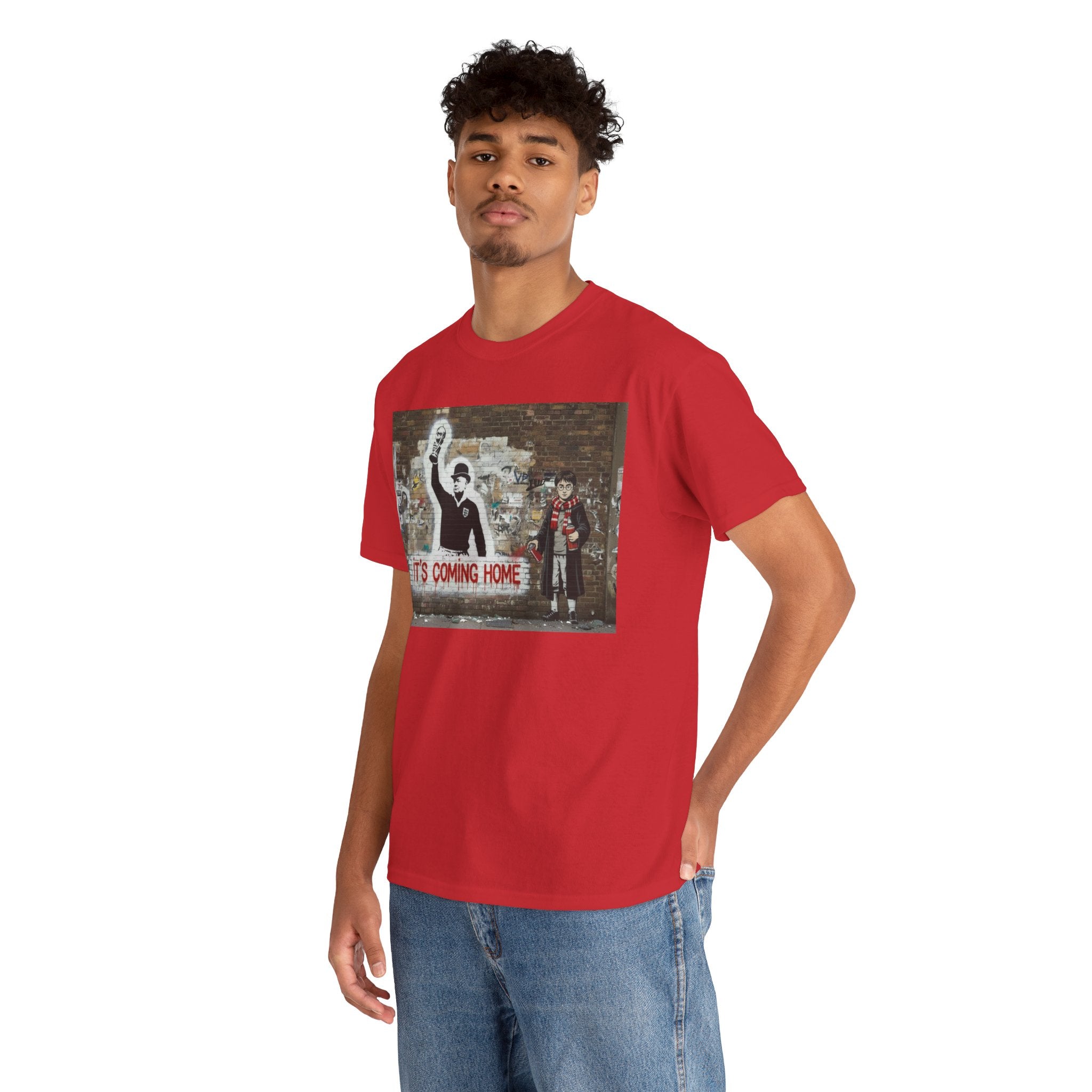 'It's Coming Home' Street Art Football Fan Tee