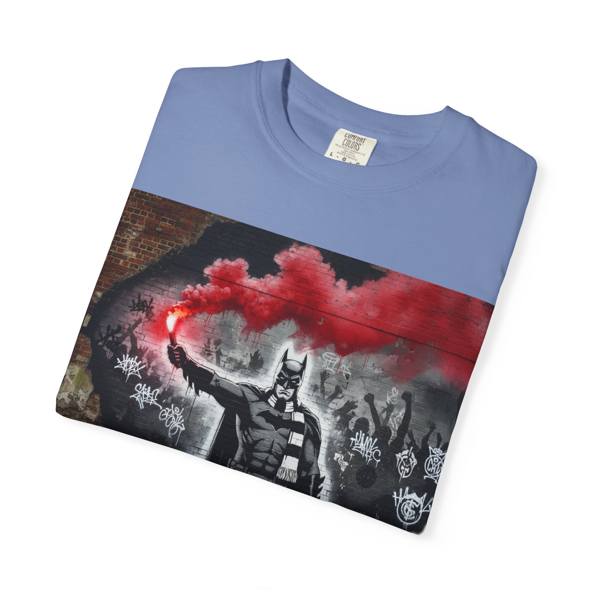 Batman Graffiti T-Shirt – Red Smoke Street Art Tee