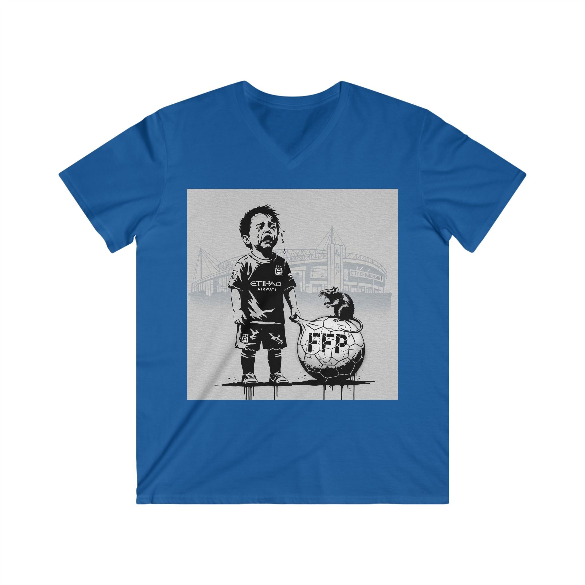 Soccer Kid Graphic Tee – 'FFP' Ball Design V‑Neck