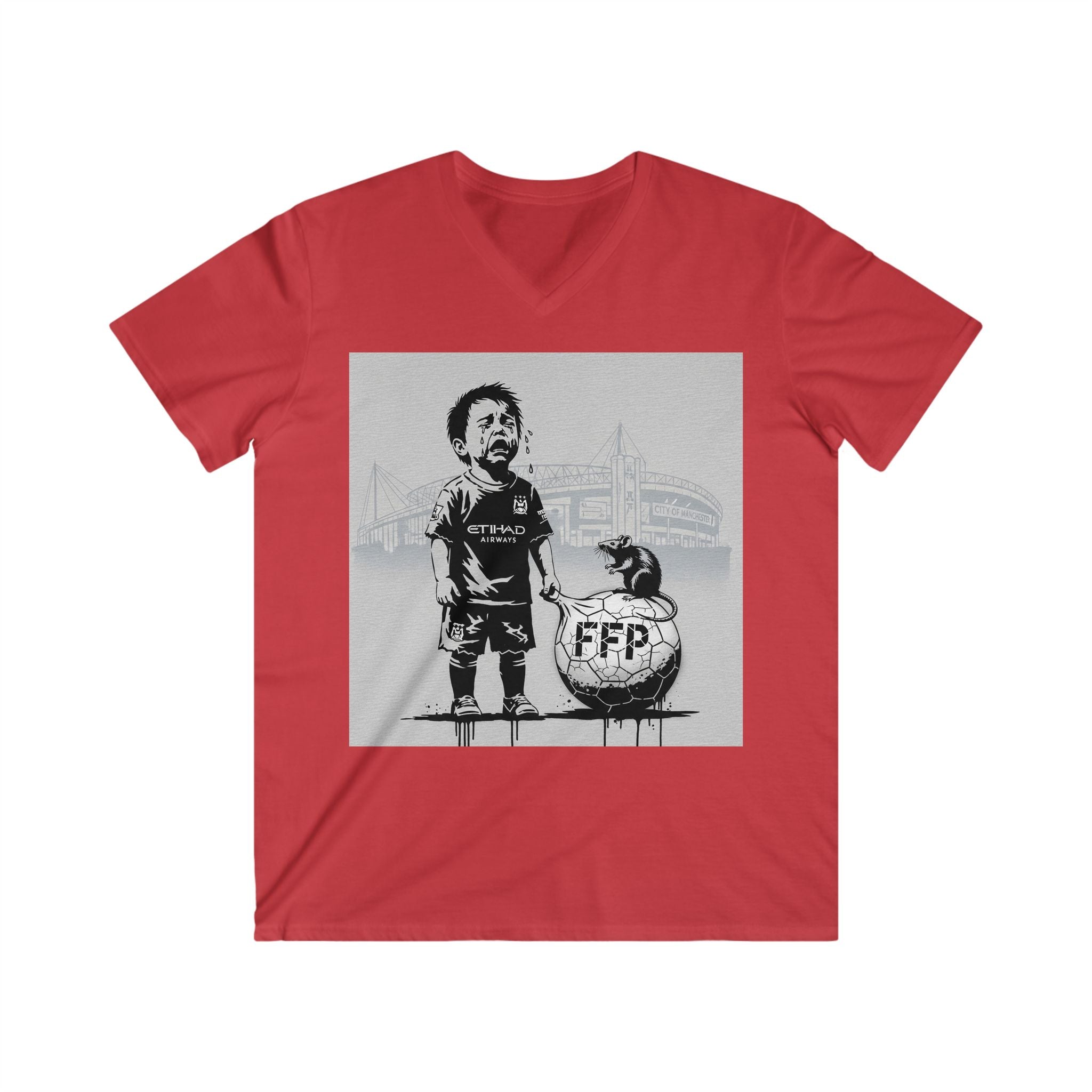 Soccer Kid Graphic Tee – 'FFP' Ball Design V‑Neck