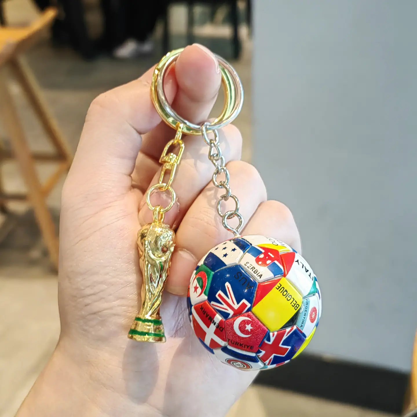Stylish 2026 World Cup Football Pendant Keychain - the Mighty Cup! This Unique, Collectible Souvenir Is Exquisitely Designed with High - Quality, Durable Material. Eye - Catching and Attractive, It'S a Versatile Gift for Both Men and Women.