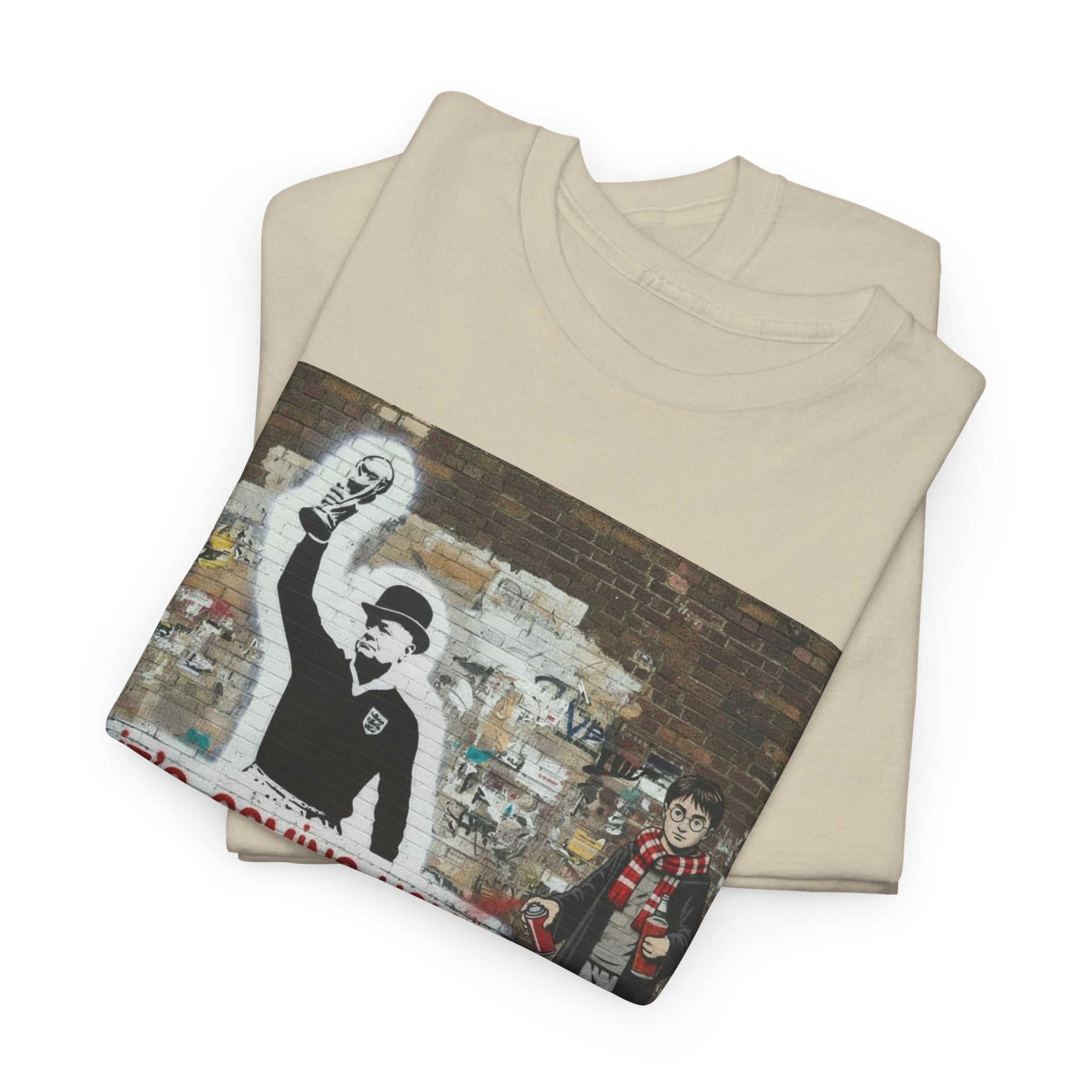 'It's Coming Home' Street Art Football Fan Tee