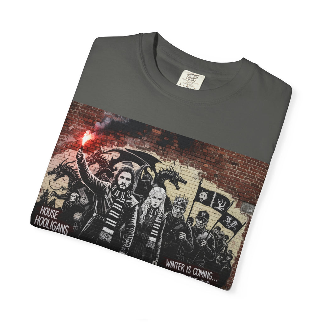 T-Shirt — Protest Graffiti Band Tee with 'Noise Is Coming For The Oi' Design