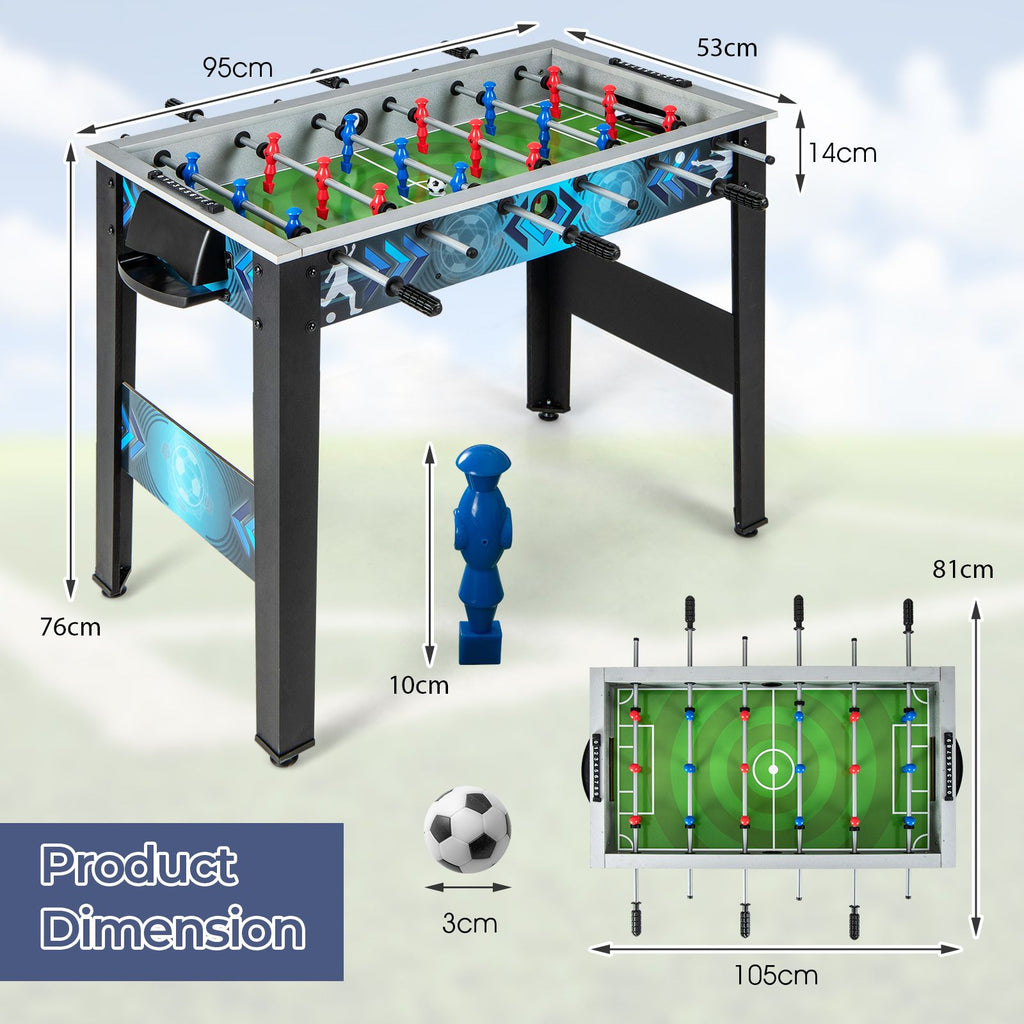 Soccer Table Game with 2 Footballs and Smooth Handle