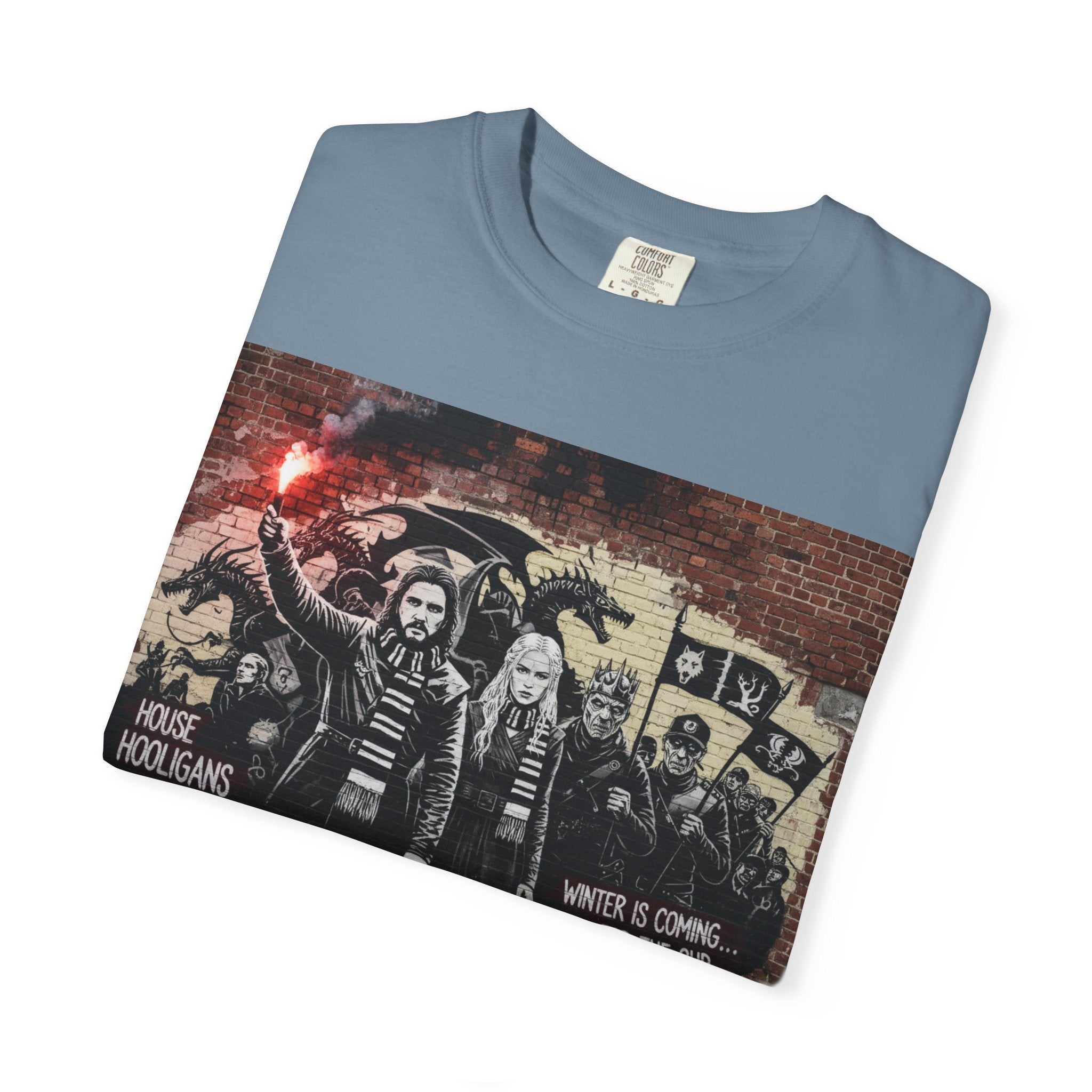 T-Shirt — Protest Graffiti Band Tee with 'Noise Is Coming For The Oi' Design
