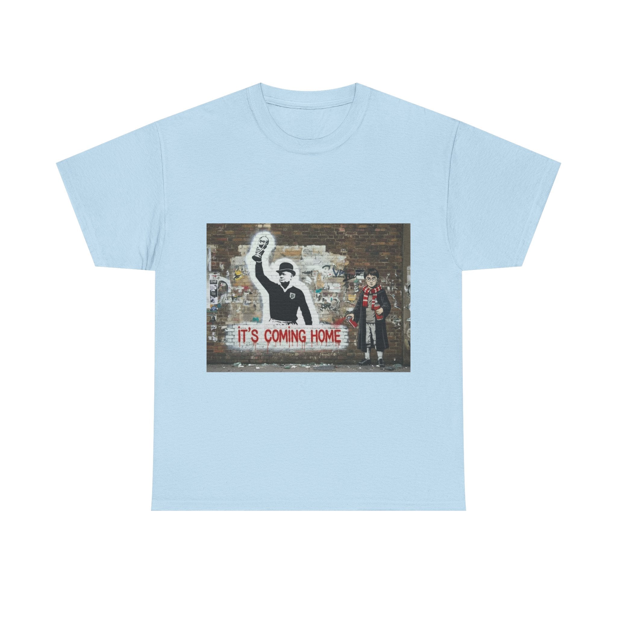 'It's Coming Home' Street Art Football Fan Tee