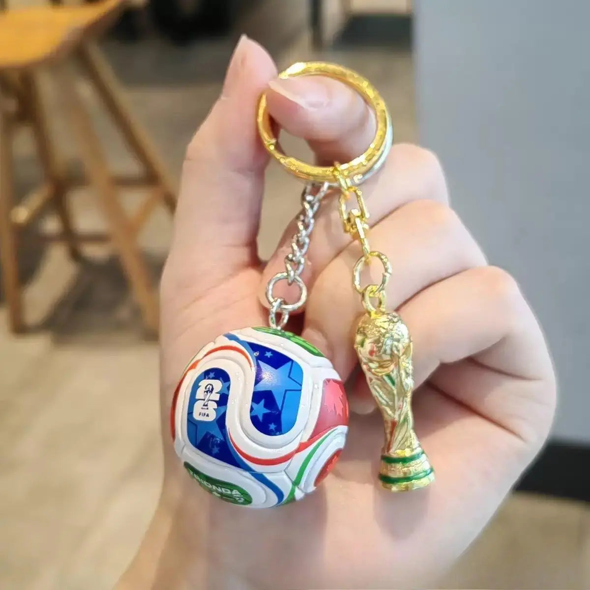 Stylish 2026 World Cup Football Pendant Keychain - the Mighty Cup! This Unique, Collectible Souvenir Is Exquisitely Designed with High - Quality, Durable Material. Eye - Catching and Attractive, It'S a Versatile Gift for Both Men and Women.