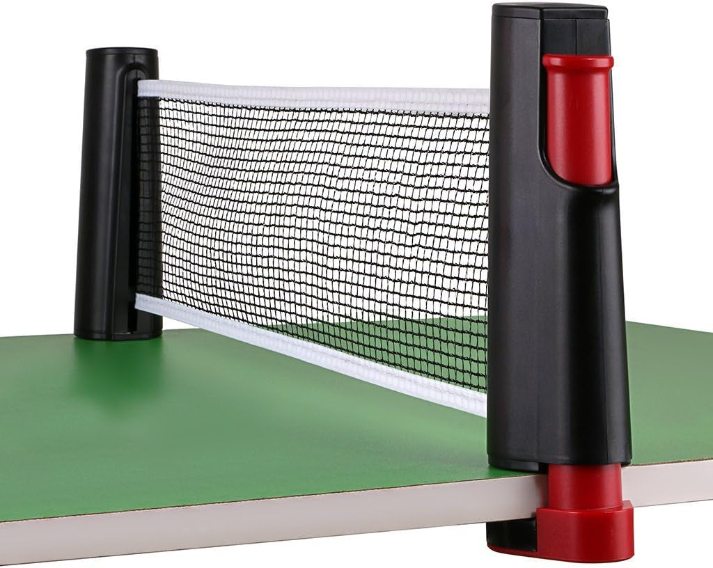 Retractable Table Tennis Net Replacement, Ping Pong Net and Post with PVC Storage Bag, 6 Feet(1.8M, Fits Tables up to 2.0 Inch 5.0 Cm