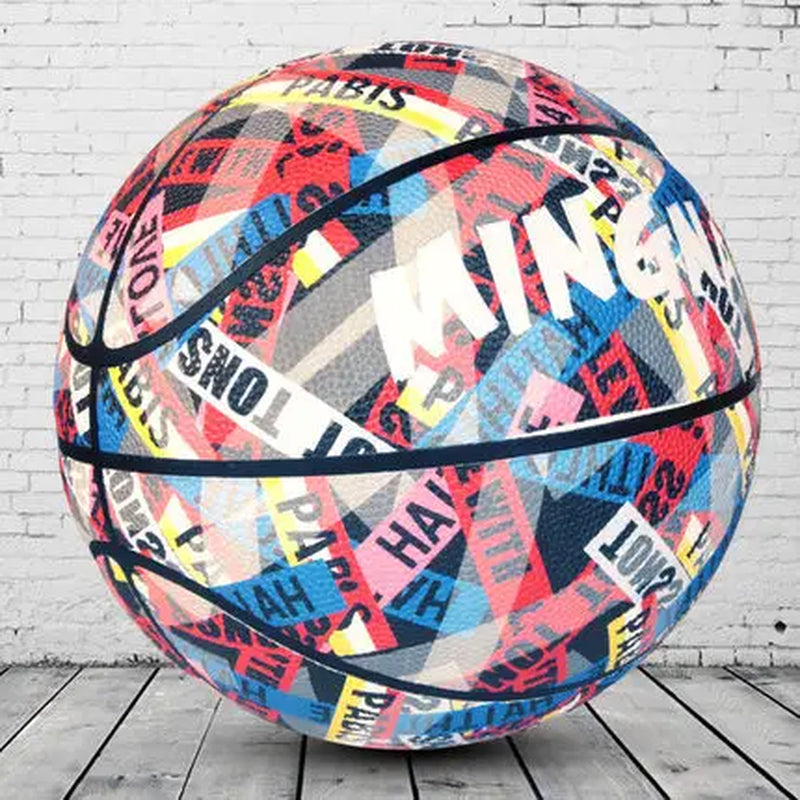 New Colorful Flower Shoes Graffiti Wear-Resistant Outdoor Basketball Limited Edition Street Trend Cool Adult No.6 7 Feel King