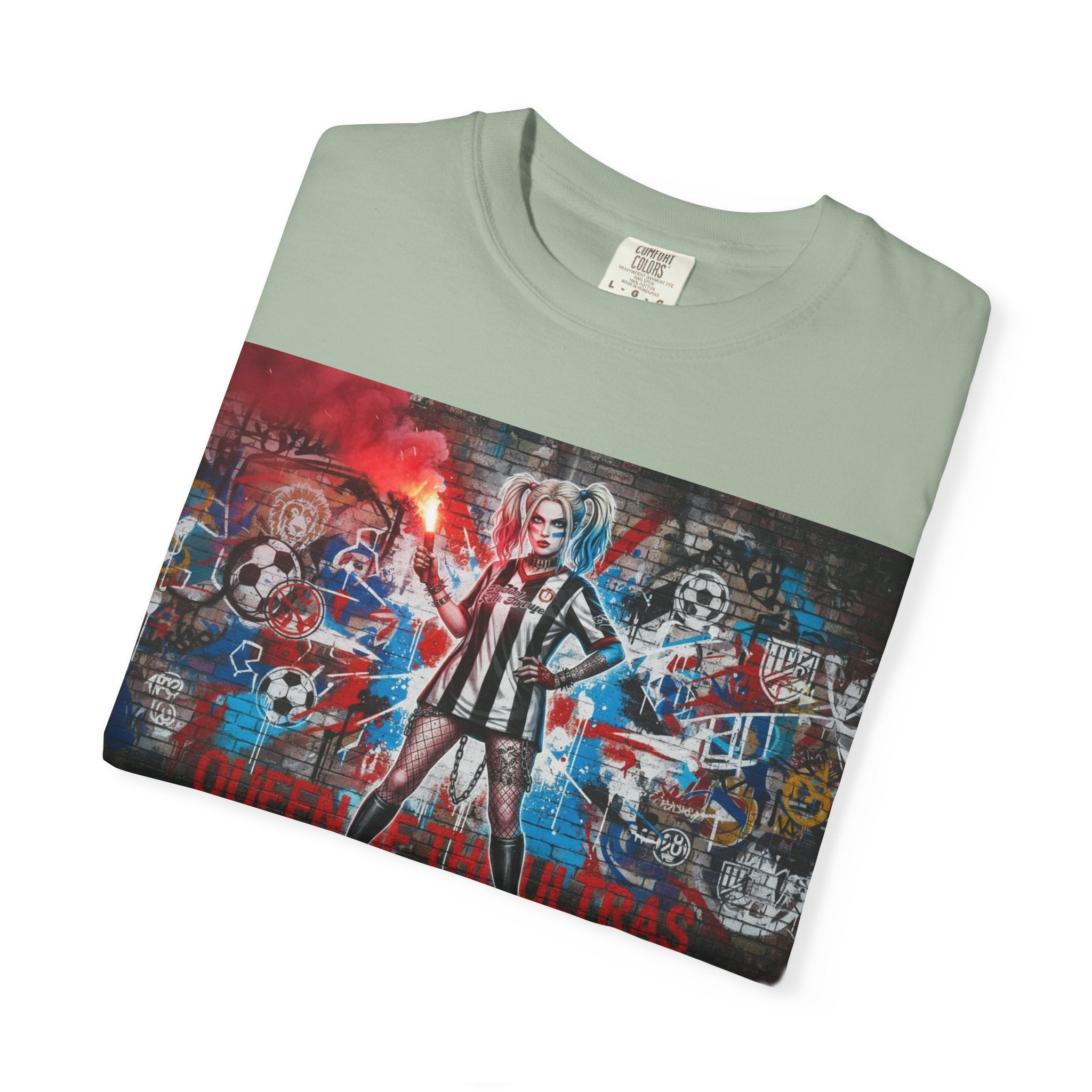 Soccer Ultras Graffiti T-Shirt — 'Queens of the Ultras' Fan Tee