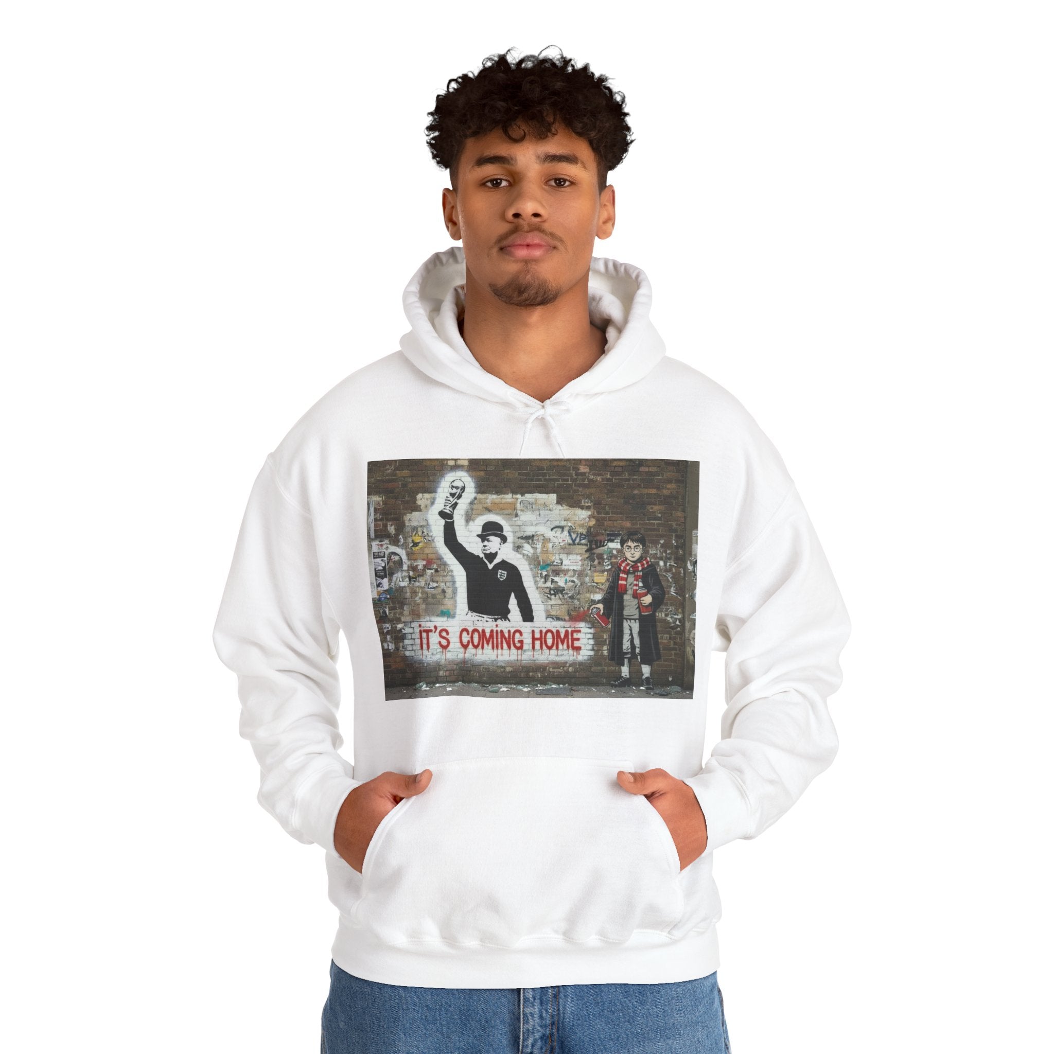 "It's Coming Home" Graphic Hoodie – Street Art Football Sweatshirt