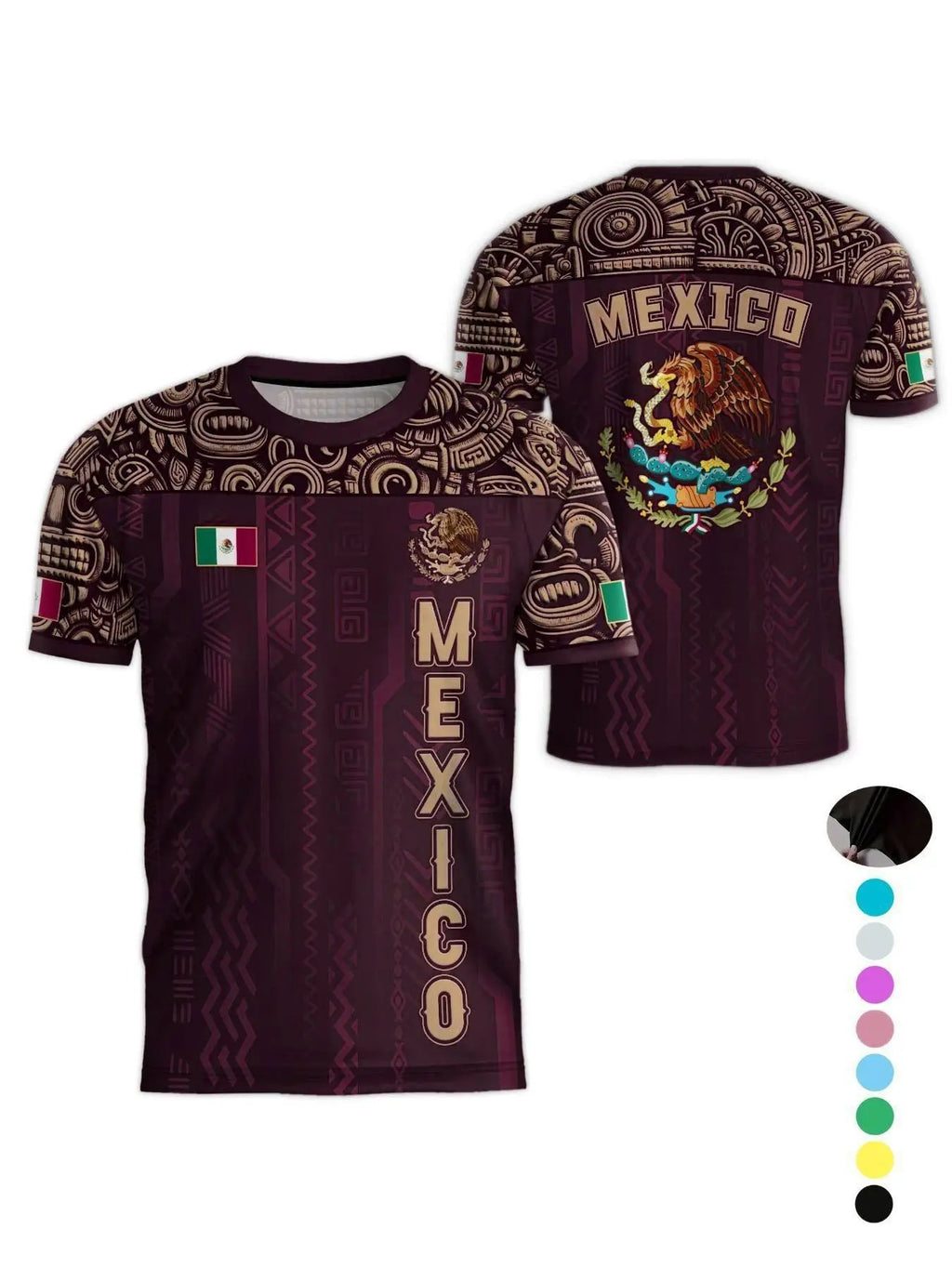 Mexico World Cup Short Sleeve T-Shirt, Breathable Quick-Dry Sports Fabric, Casual Fitted Ombre Design, Unisex Long Tee for All Seasons, Athletic Sports Clothing