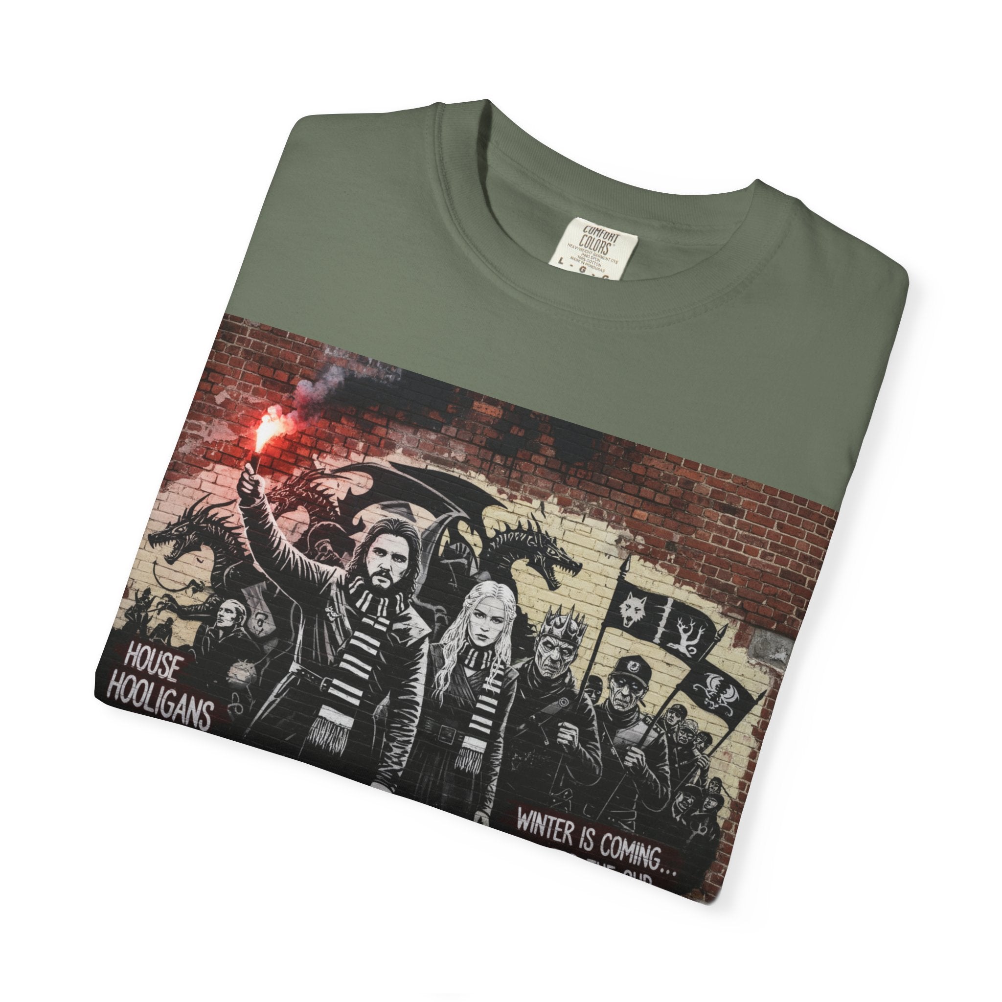 T-Shirt — Protest Graffiti Band Tee with 'Noise Is Coming For The Oi' Design