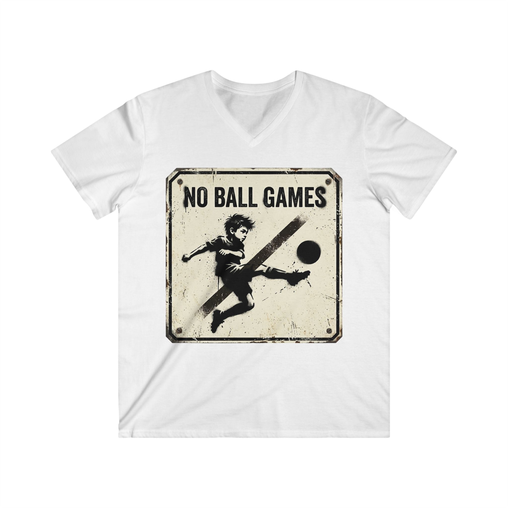 T-Shirt — Vintage "No Ball Games" Graphic Tee