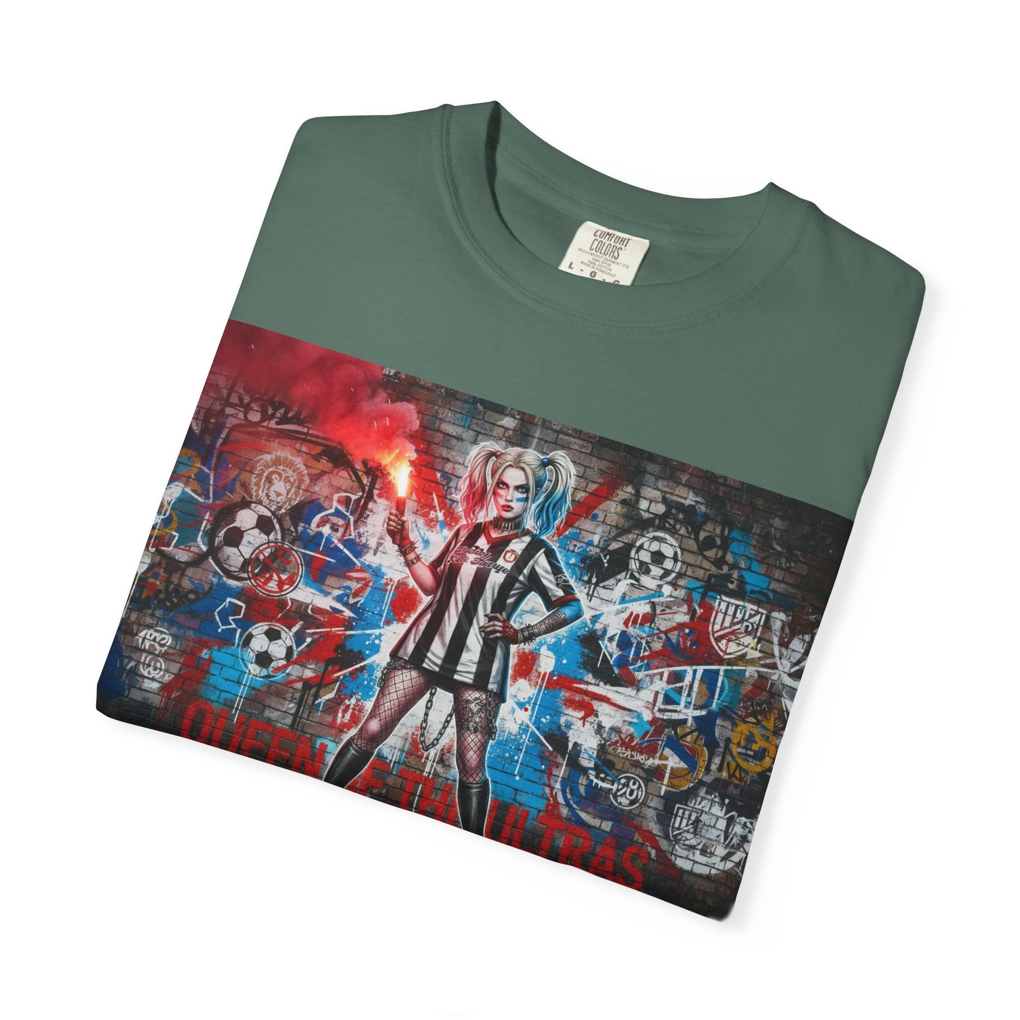 Soccer Ultras Graffiti T-Shirt — 'Queens of the Ultras' Fan Tee