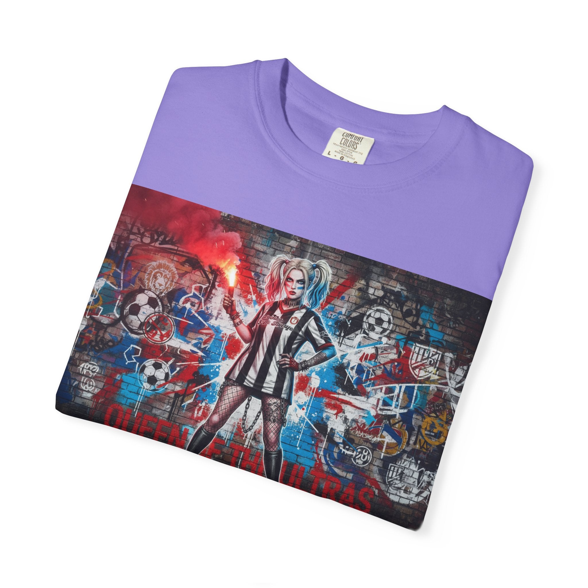 Soccer Ultras Graffiti T-Shirt — 'Queens of the Ultras' Fan Tee